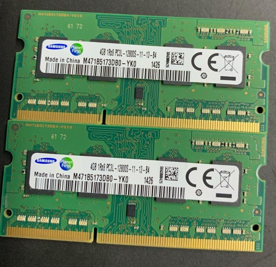 Original Samsung 8GB, (2x4GB) M471B5173DB0-YK0 -DDR3 SODIMM Laptop Memory Ram