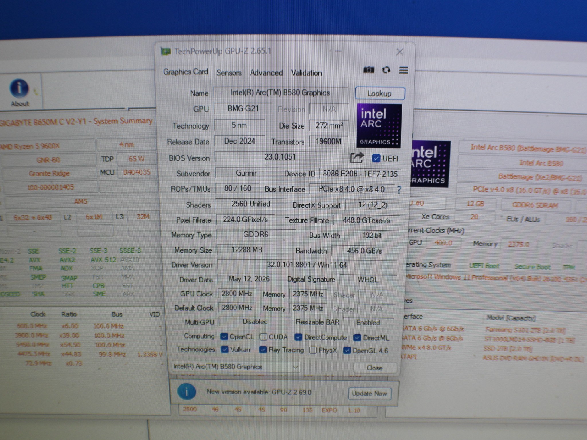 Thermaltake / Ryzen 5 9600x / Intel B580