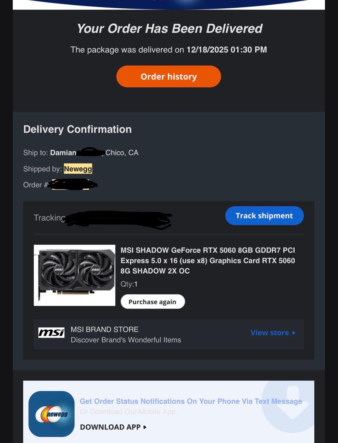 MSI RTX 5060 SHADOW 2X OC