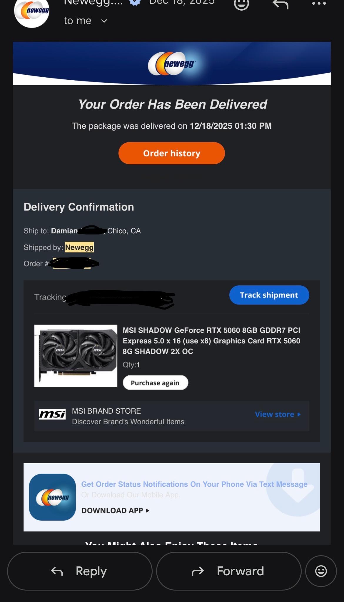 MSI RTX 5060 SHADOW 2X OC