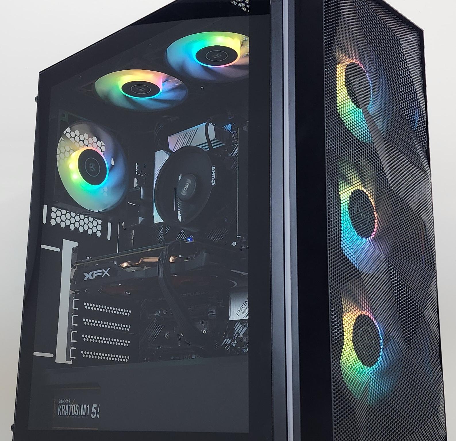 Gaming PC Ryzen 5 5500 16GB RAM 256GB SSD RX 580 8GB Windows 11 Computer