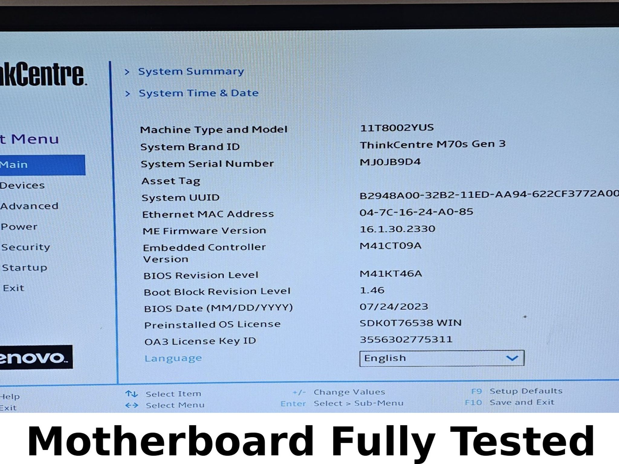 Lenovo I670MS LGA1700 DDR4 mATX Motherboard