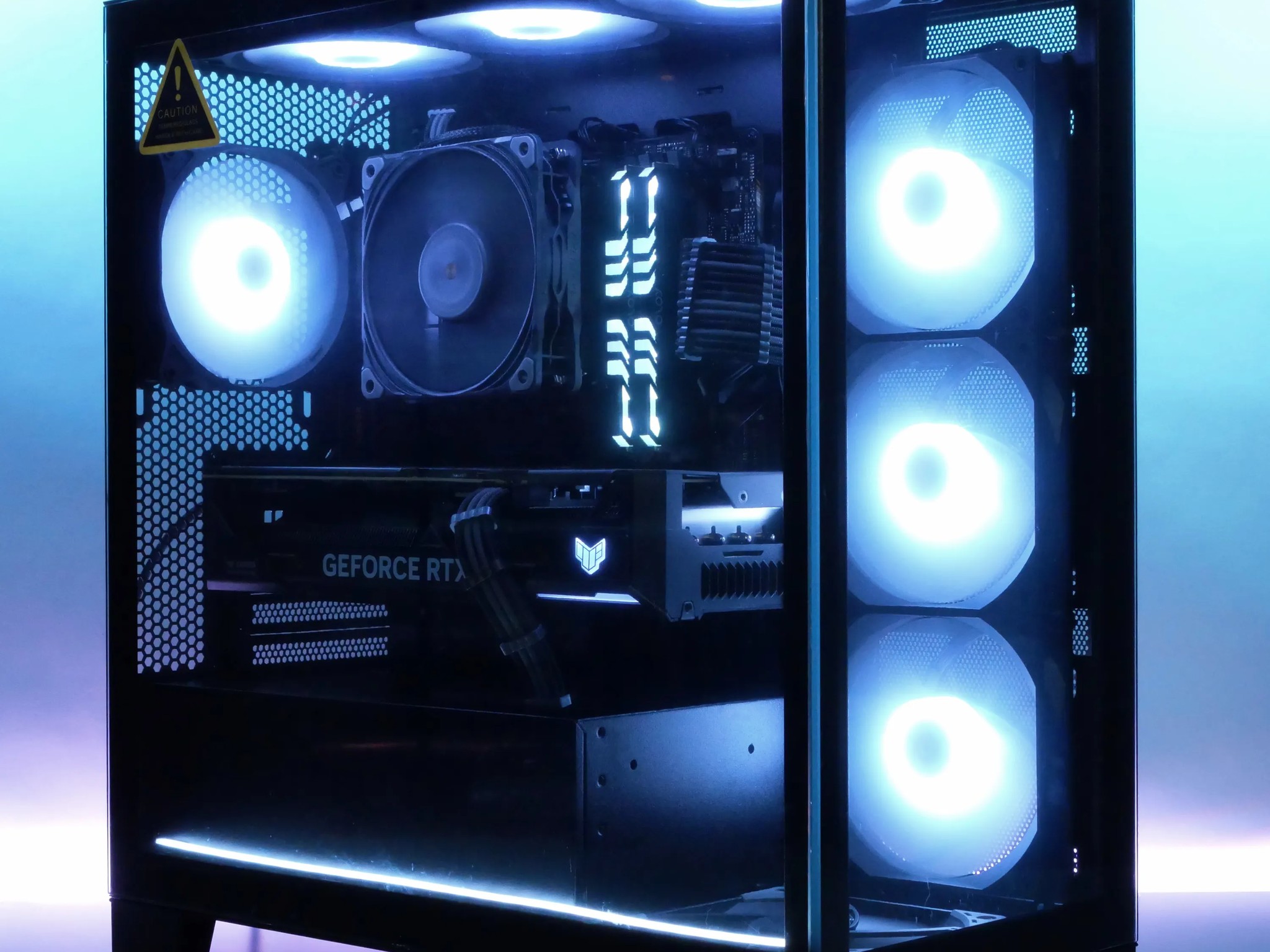 TUF Metal | RTX 4070, I5 13400F (10-core), 32gb ram Glass tower RGB PC