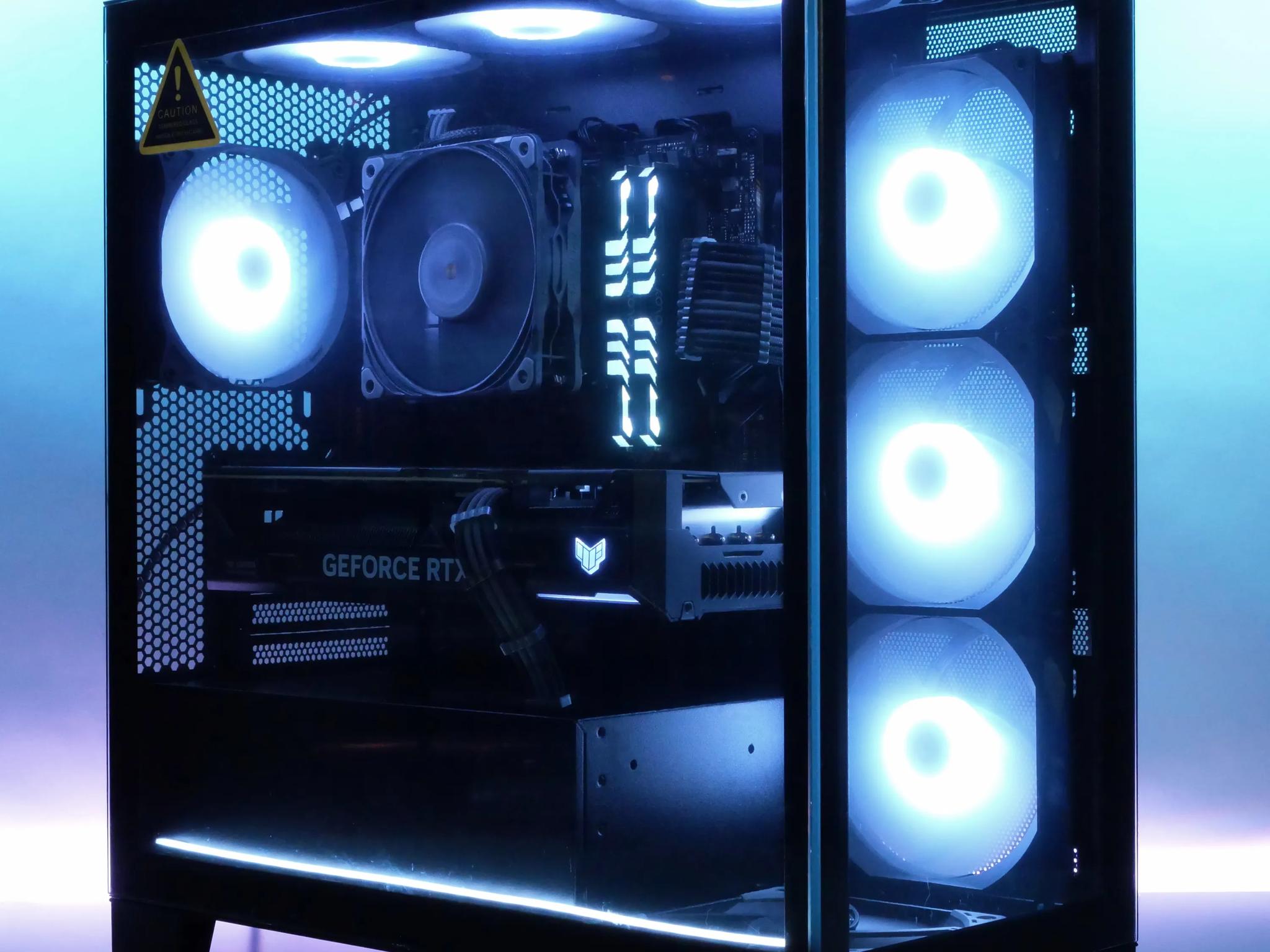 TUF Metal | RTX 4070, I5 13400F (10-core), 32gb ram Glass tower RGB PC