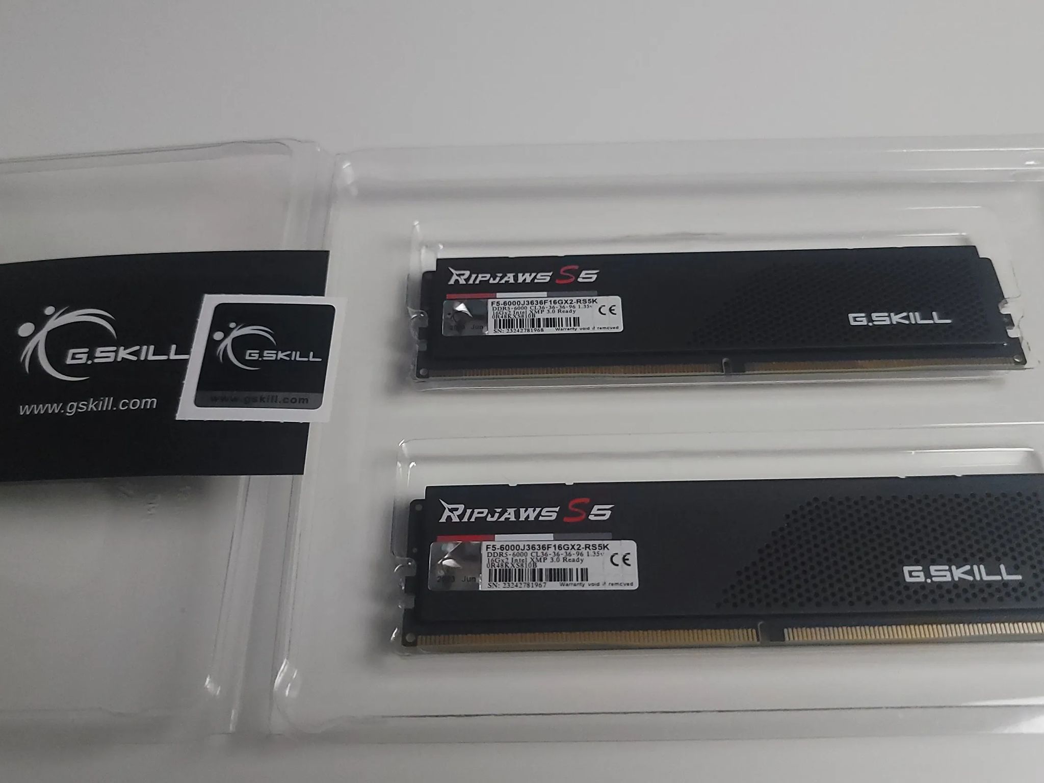 G.Skill Ripjaws S5 32GB (2 x 16GB) DDR5-6000 XMP 3.0