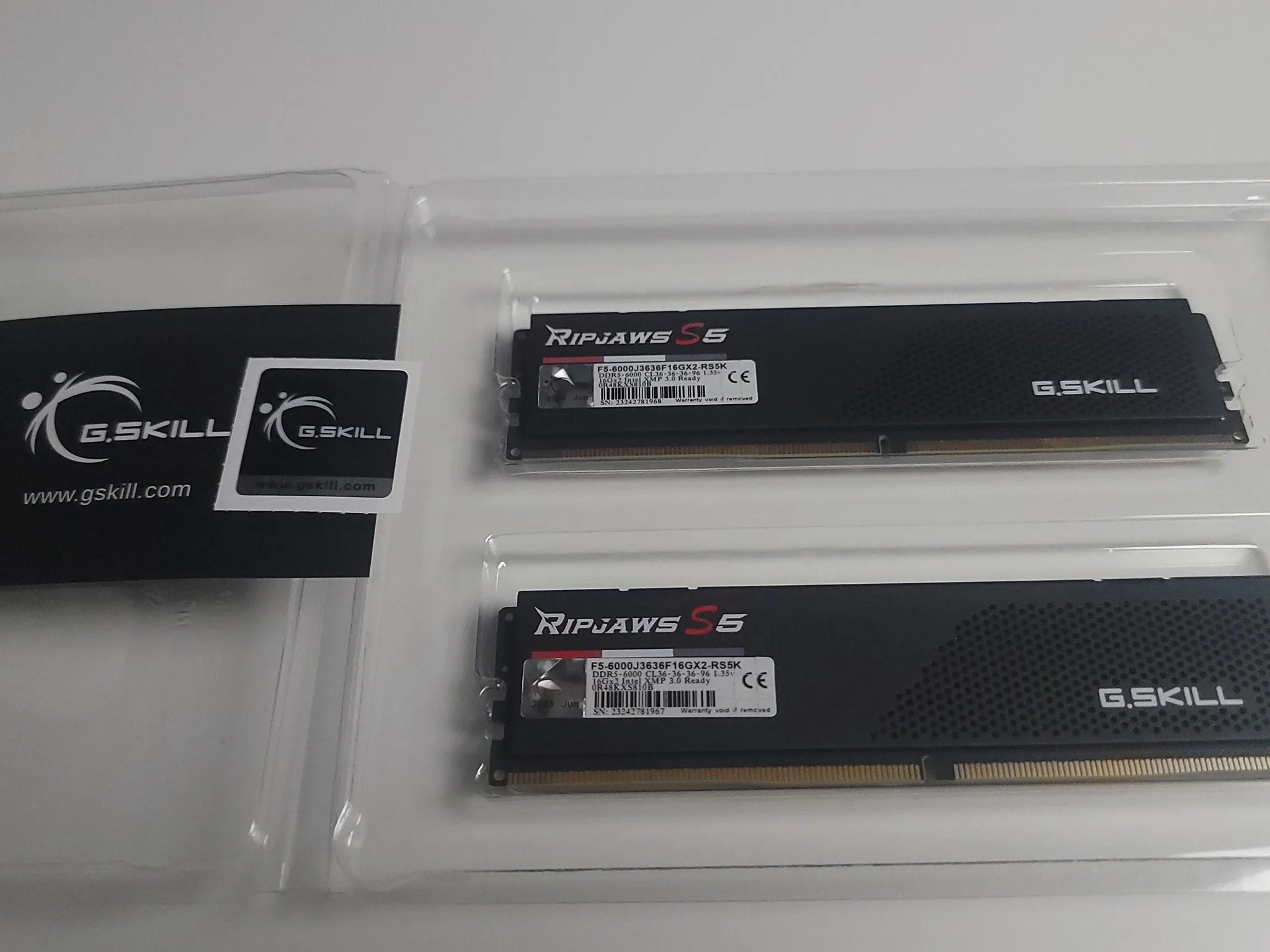 G.Skill Ripjaws S5 32GB (2 x 16GB) DDR5-6000 XMP 3.0