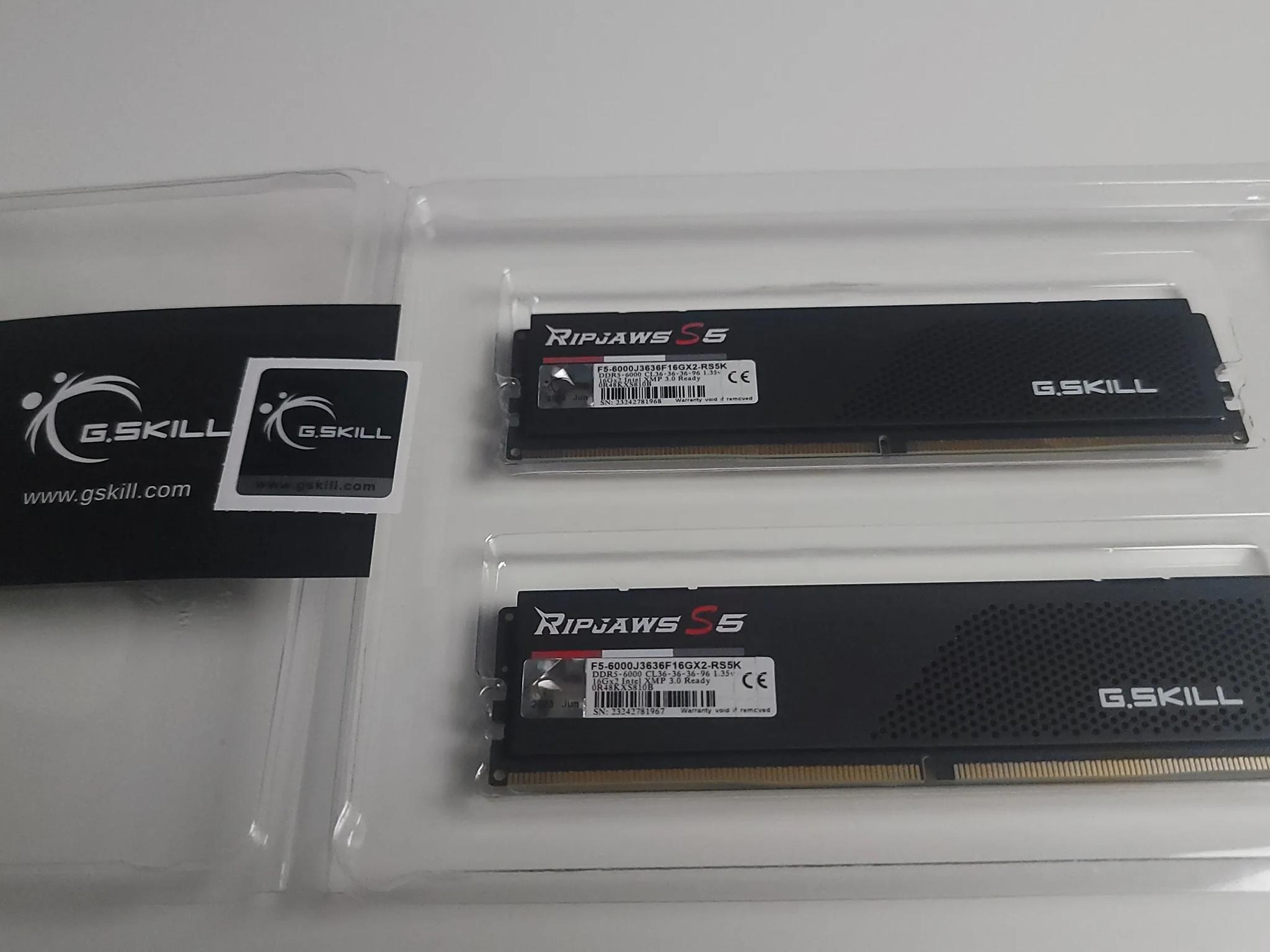 G.Skill Ripjaws S5 32GB (2 x 16GB) DDR5-6000 XMP 3.0
