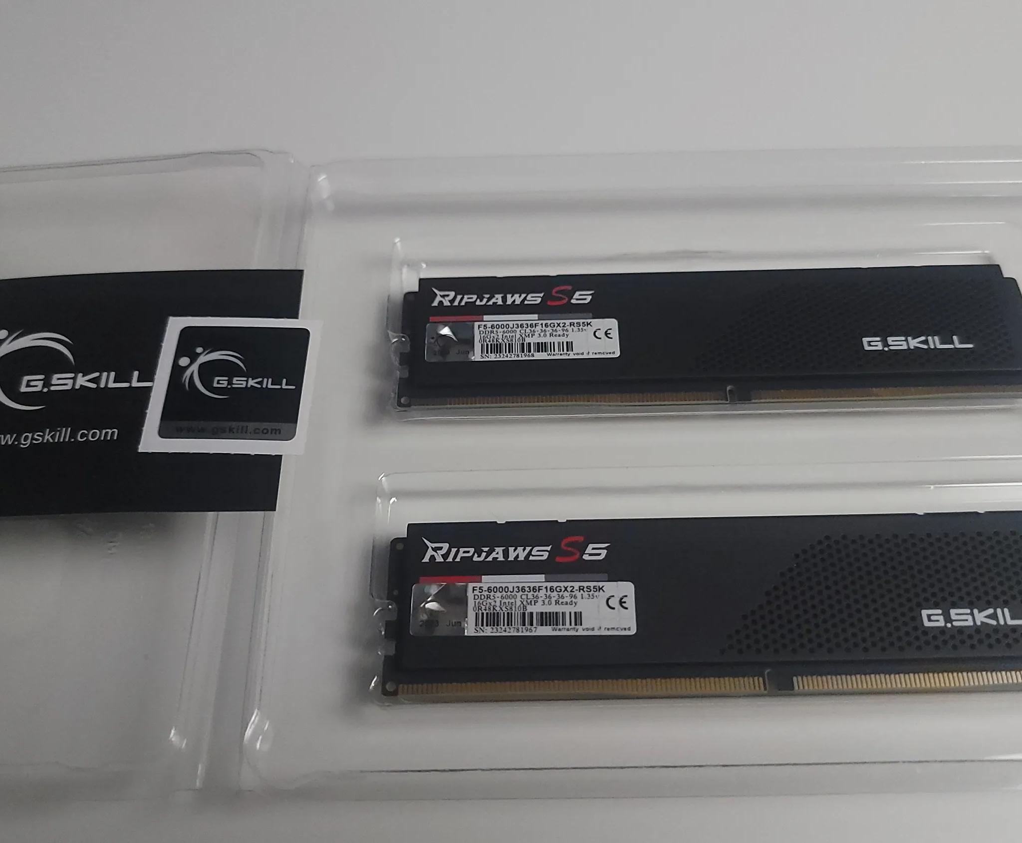 G.Skill Ripjaws S5 32GB (2 x 16GB) DDR5-6000 XMP 3.0