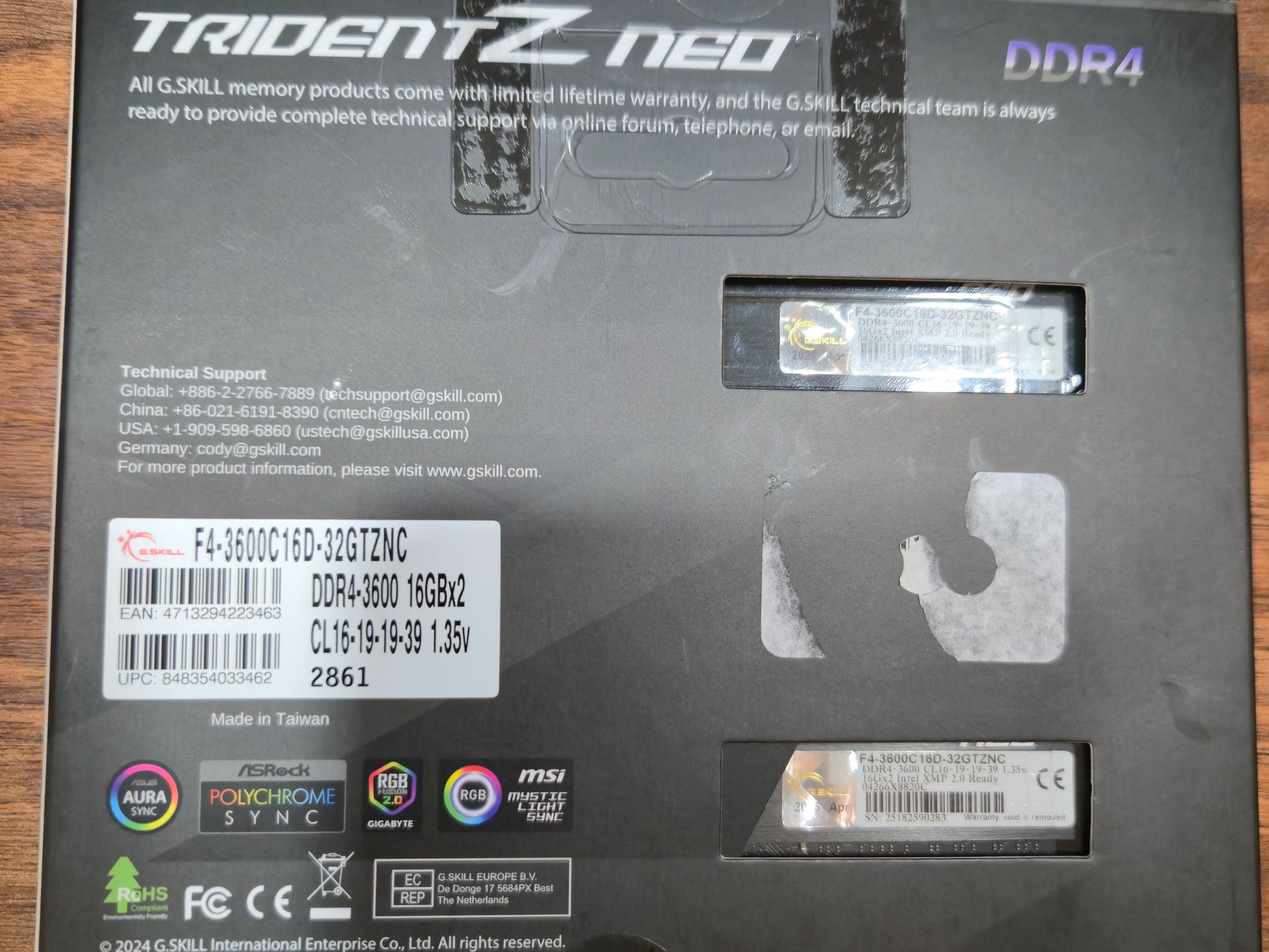 GSkill Trident Z Neo 32gb 2x16gb Dual Rank Cl16 3600mhz