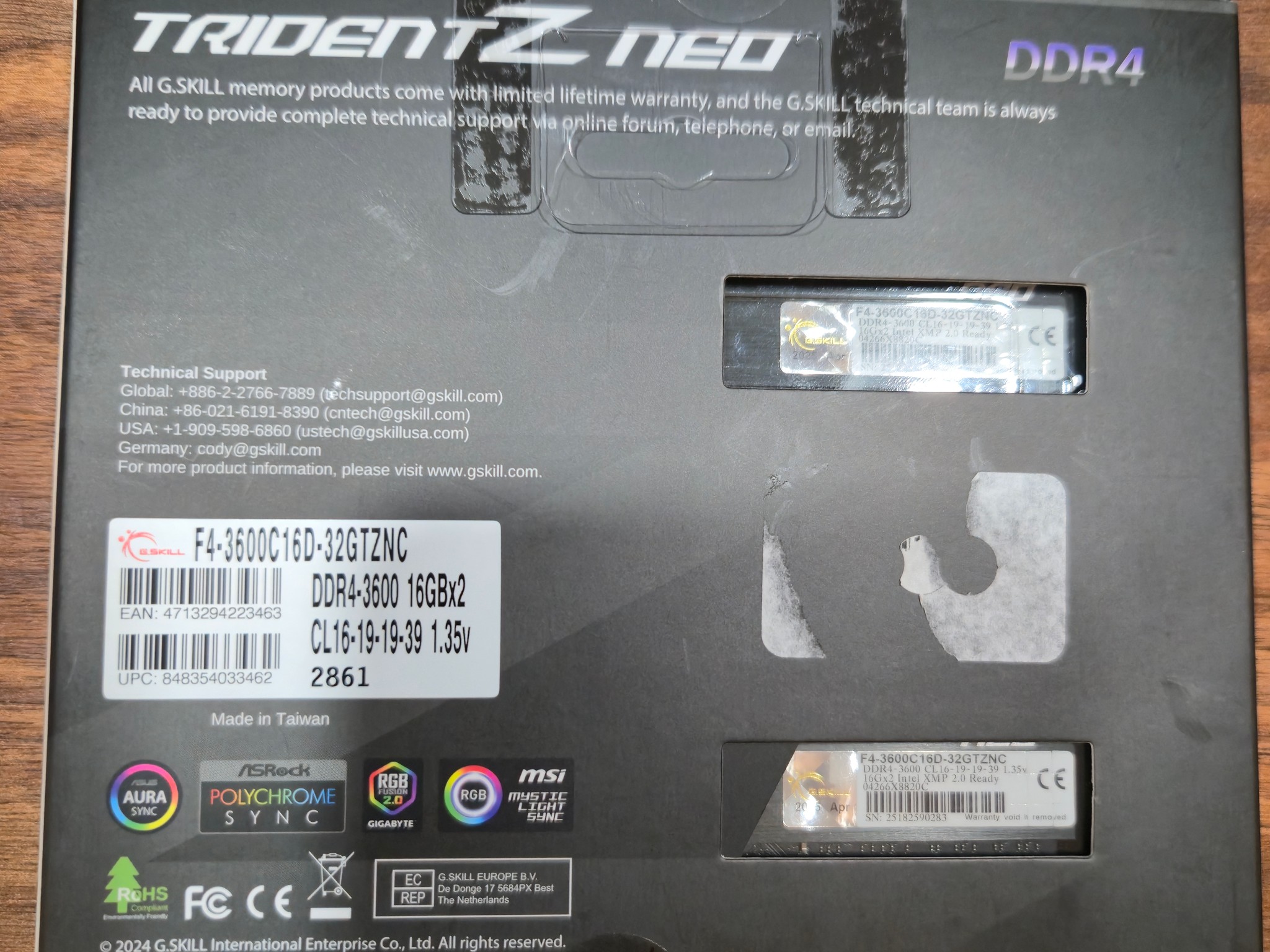 GSkill Trident Z Neo 32gb 2x16gb Dual Rank Cl16 3600mhz