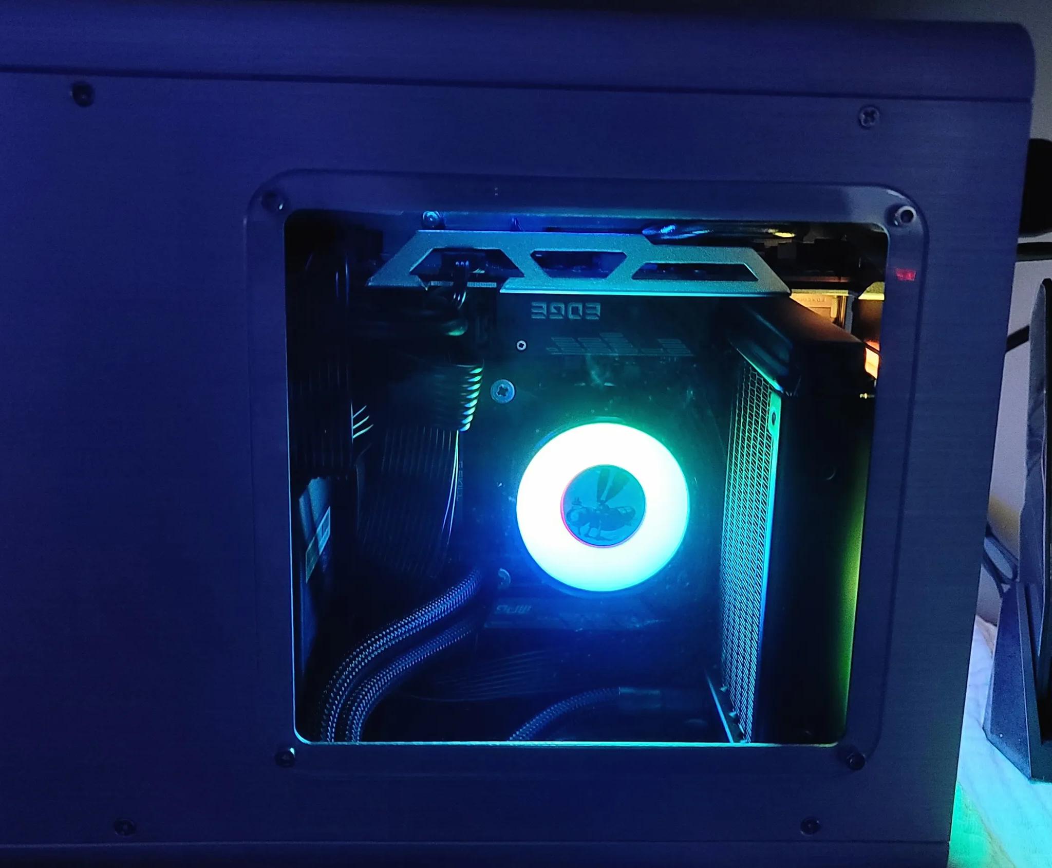quicksilver--Core i5 10505, RX 6600 XT, 16 Gb, Water Cooled 128Gb+1Tb SSDs, MAG B560i, WiFi/Bt/Ether
