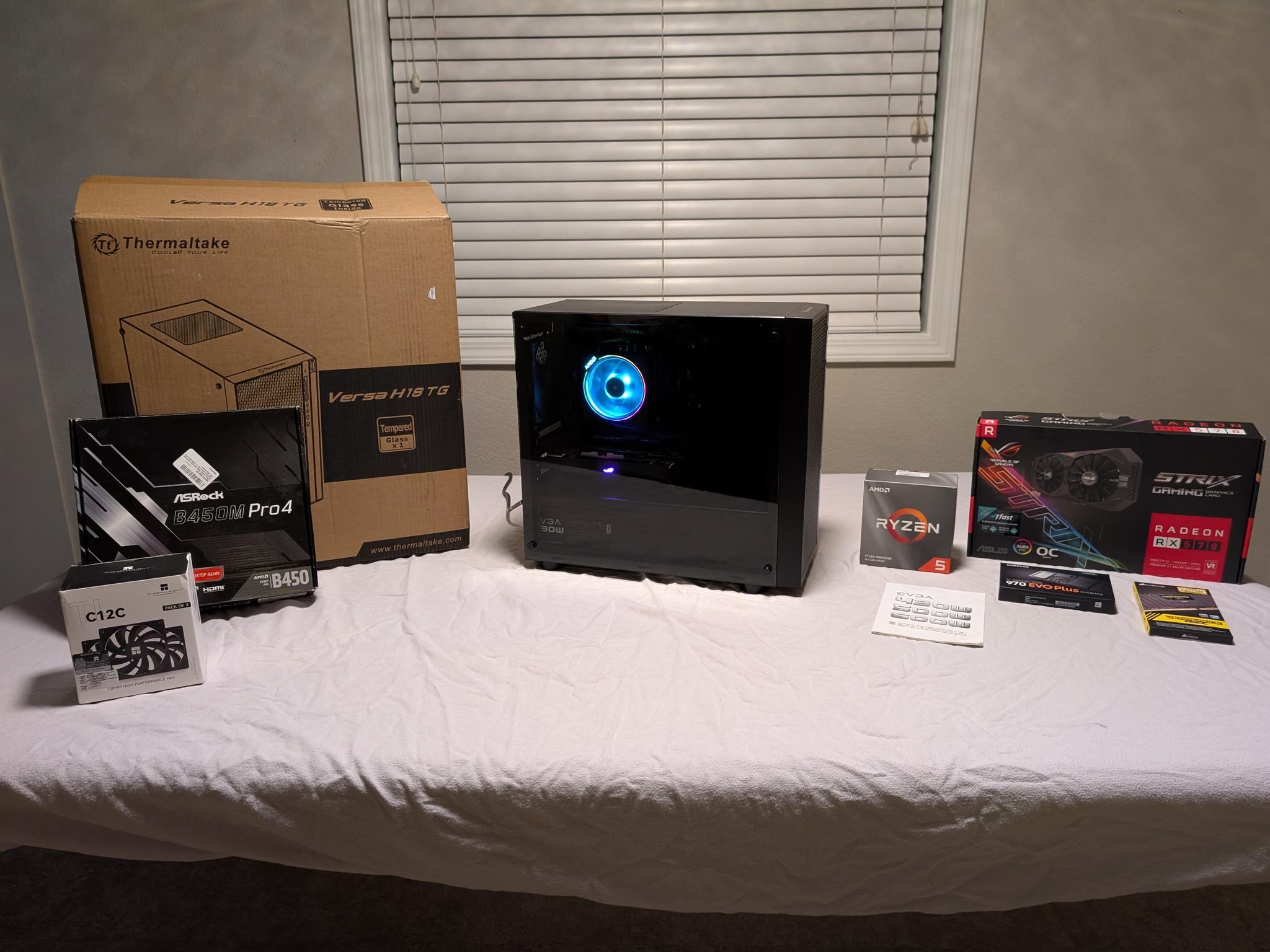 Retro 2018 Gaming PC, Ryzen 5 2600, RX 570