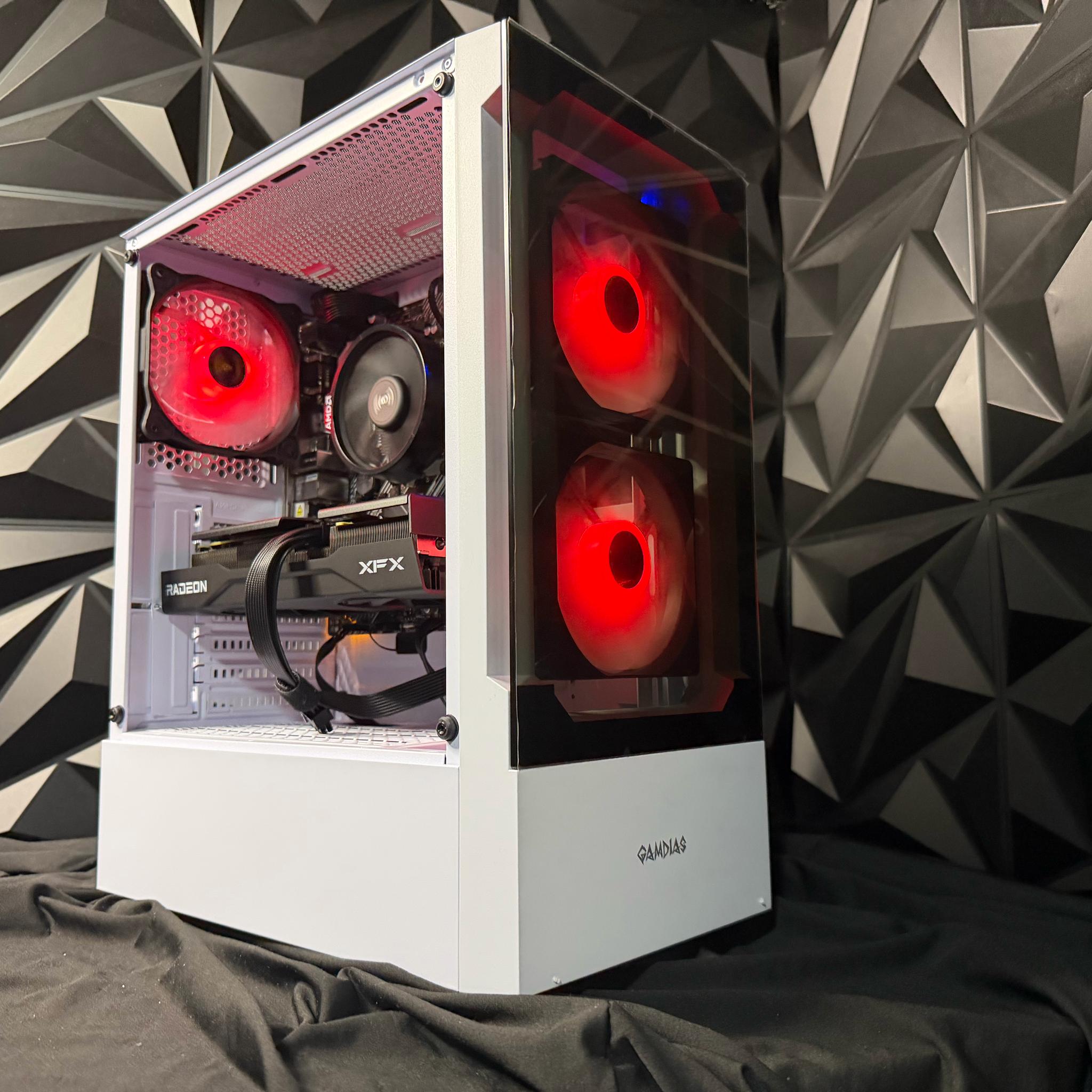 🐼🤍 GLASS PANDA 🤍🐼 Ryzen 5 5500| RX 9060XT| 16 GB DDR4| 750GB NVMe| 650W PSU