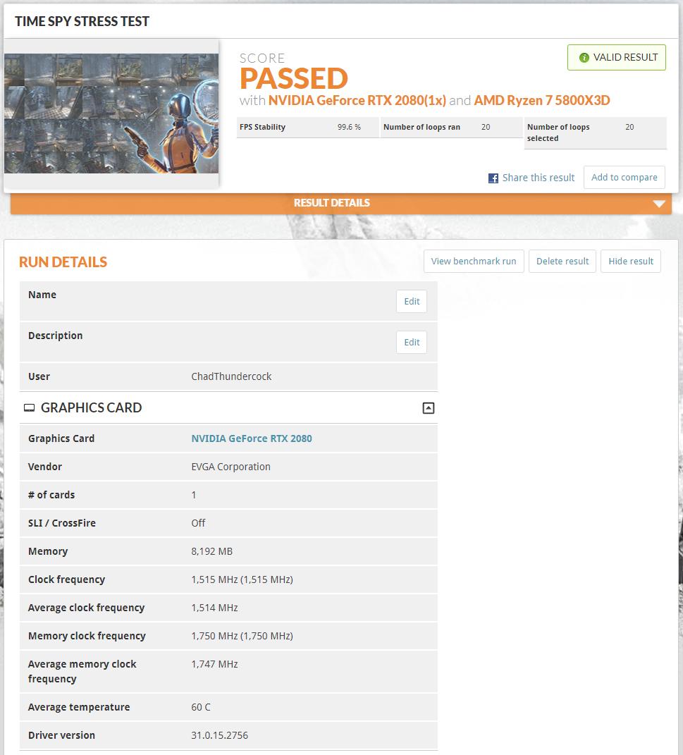 EVGA GeForce RTX 2080 GB Black  w/ Original Box - Works GREAT but LED Strip no-longer turns on! 