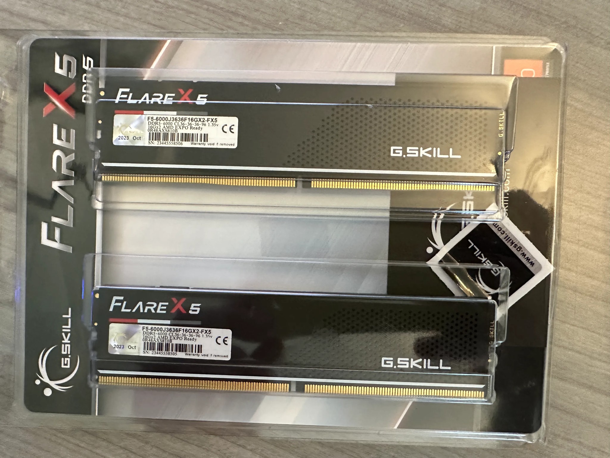 AMD Ryzen 7 7800X3D + 32GB DDR5-6000 CL36 G.Skill Flare X5 RAM Bundle