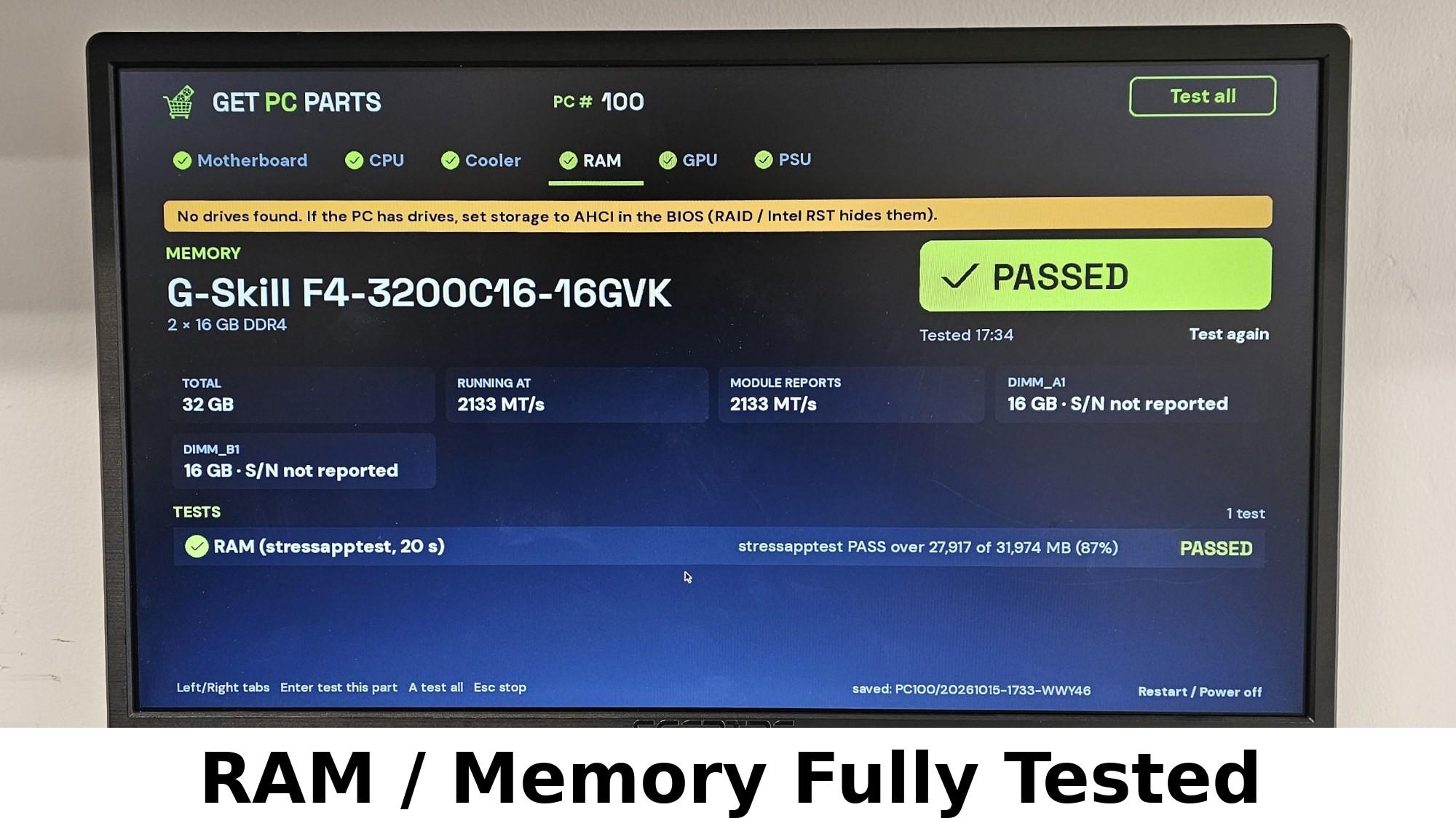 32GB DDR4 (2x16GB) CL16 3200MT/s G.Skill Ripjaws V