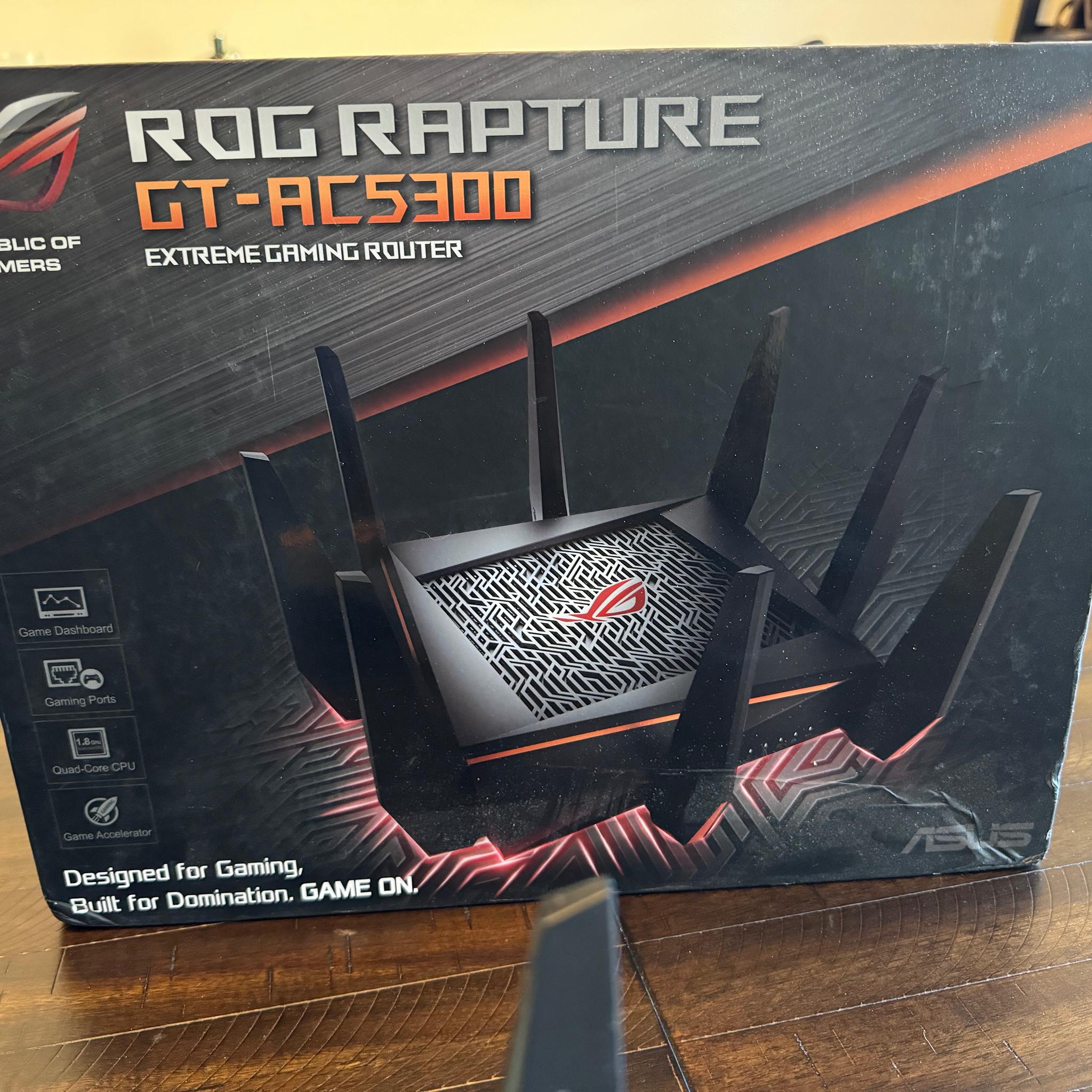 ROG Rapture GT-AC5300 Extreme Gaming Router with box