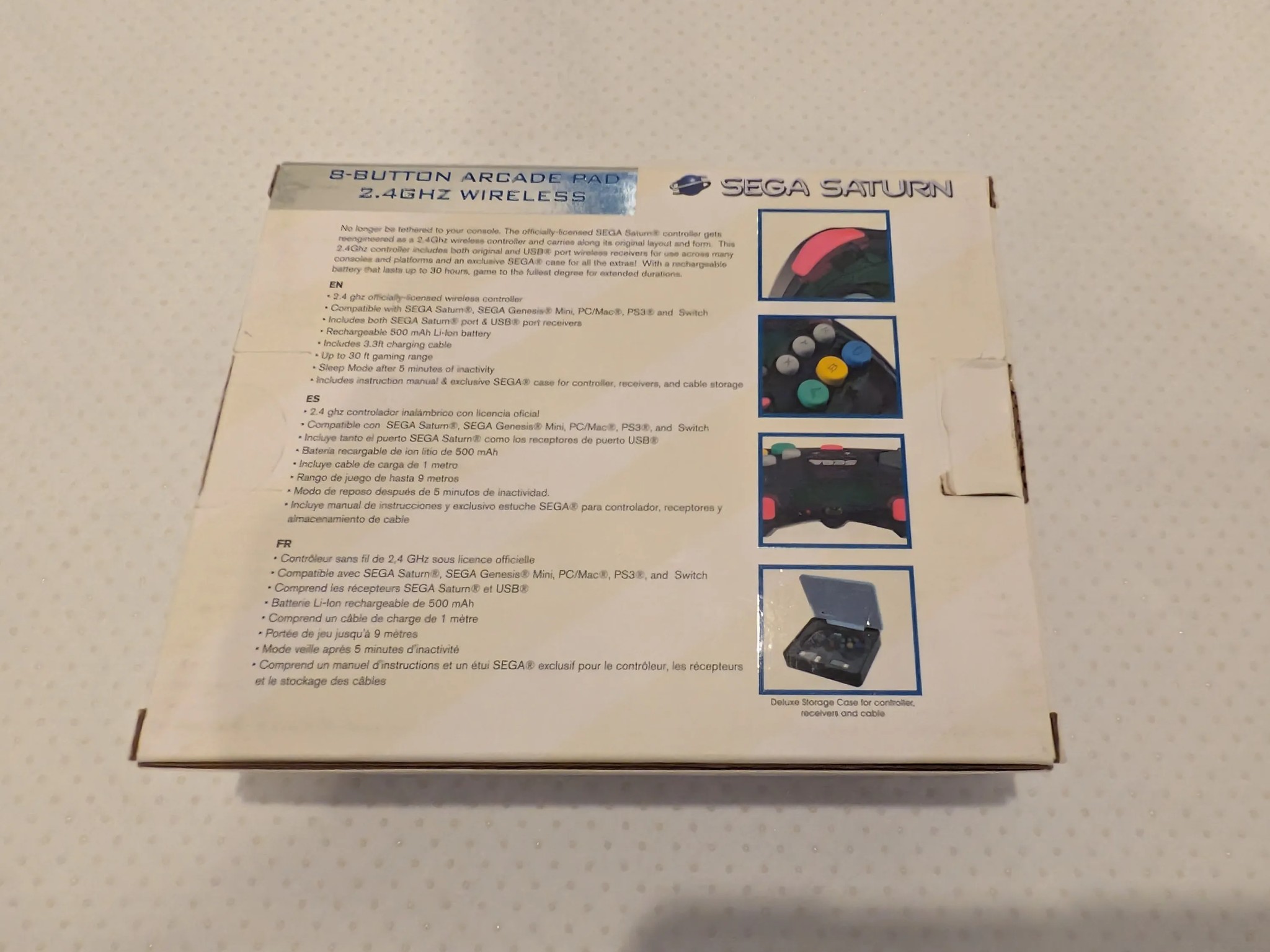 Retro-Bit Sega Saturn 8-Button 2.4GHz Wireless Arcade Pad