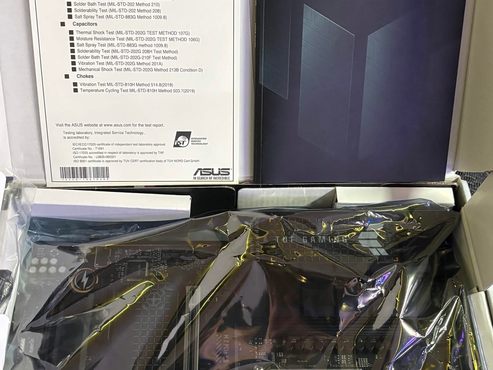 ASUS TUF GAMING X670E-PLUS WIFI ATX AM5 MOTHERBOARD - BOX & SHOWN CABLES INCLUDED - RECENT BIOS