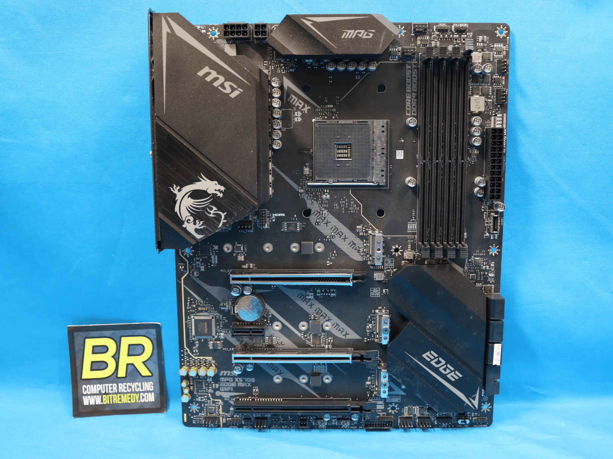 *DAMAGED* MSI MPG X570S Edge Max WIFI AMD Socket AM4 DDR4 ATX Desktop Motherboard