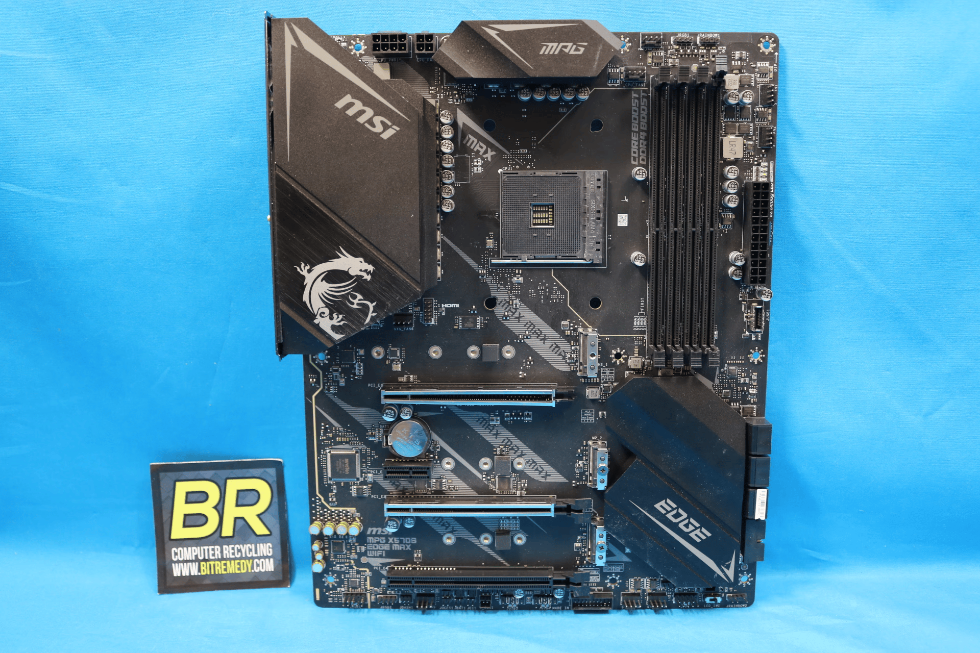 *DAMAGED* MSI MPG X570S Edge Max WIFI AMD Socket AM4 DDR4 ATX Desktop Motherboard