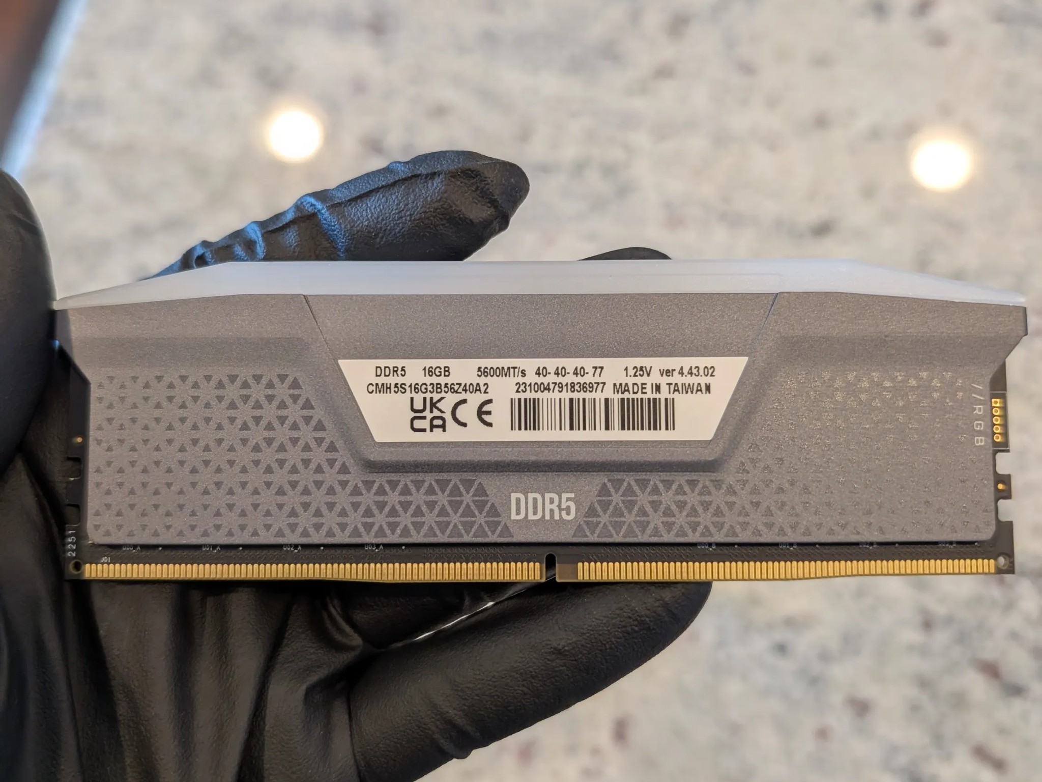 Corsair Vegeance RGB 32GB DDR5 5600 40-40-40-47 Ram
