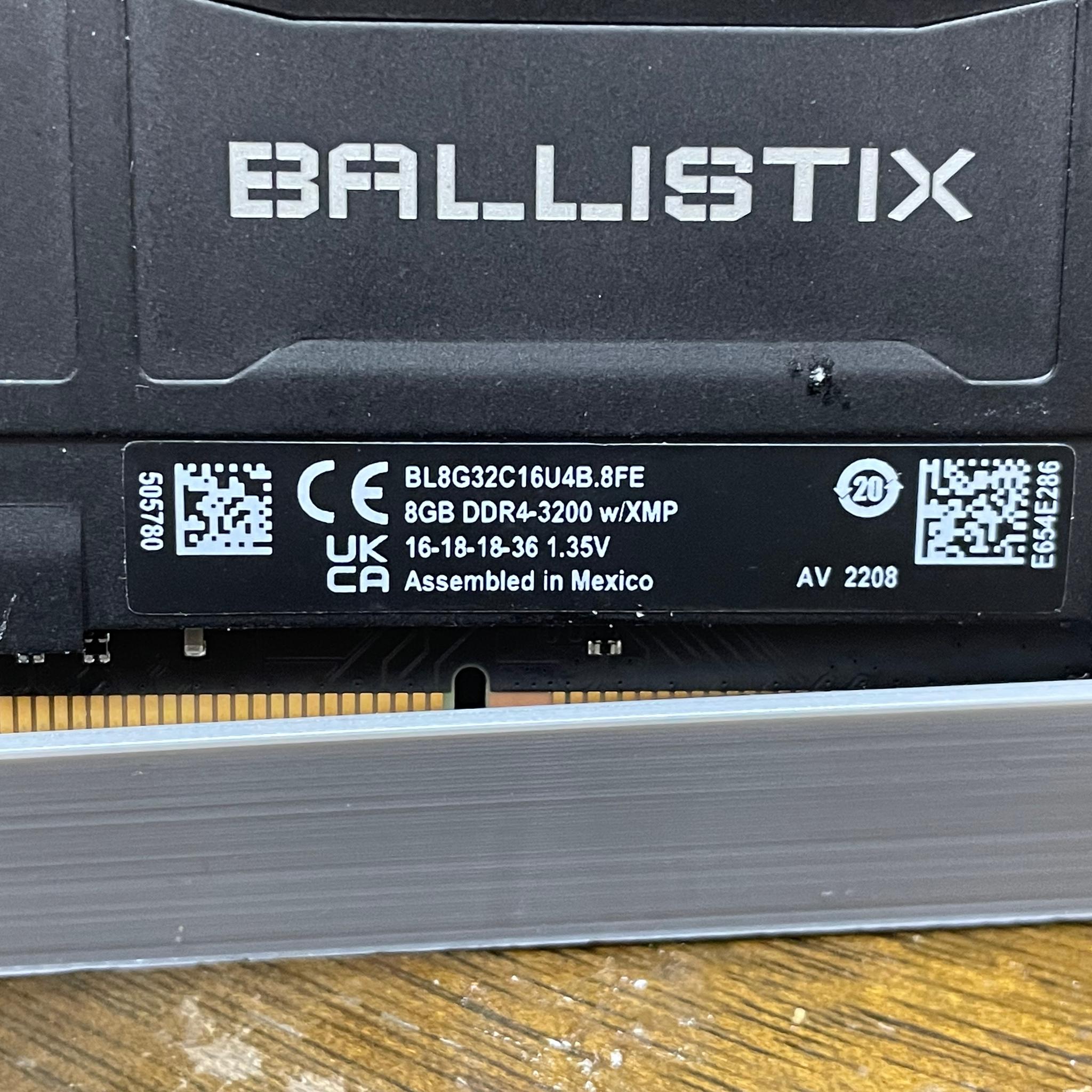 Crucial Ballistix 3200 mhz DDR4 16Gb