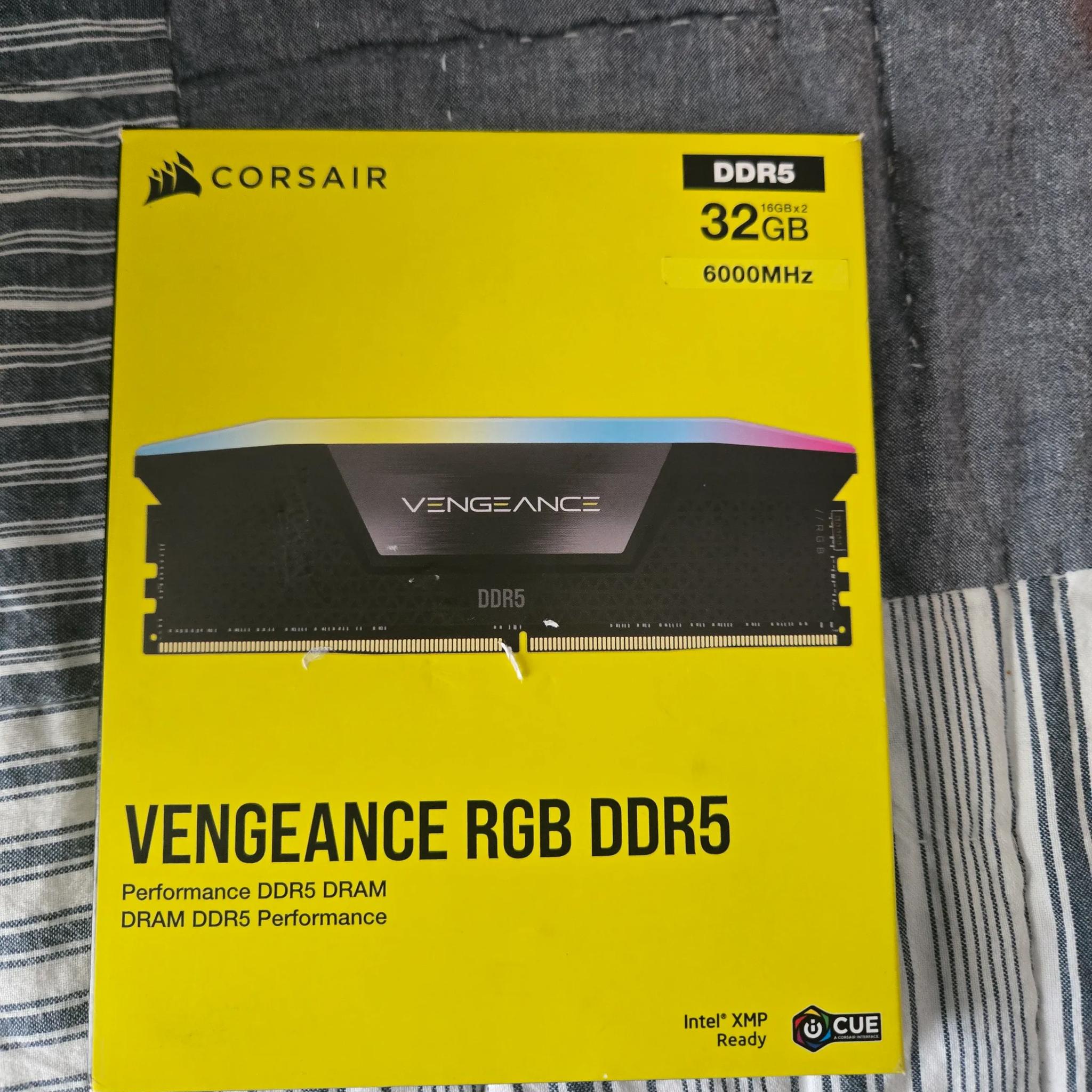 Corsair Vengeance RGB DDR5 6000mhz 2x16gb