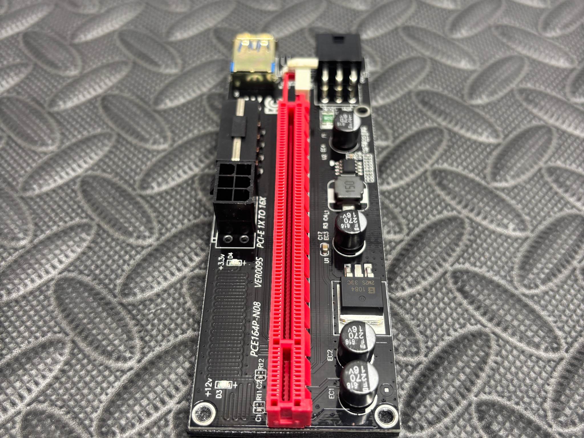 PCIe x1 to x16 USB GPU Riser Card Kit PCI-E Mining Adapter Powered Riser