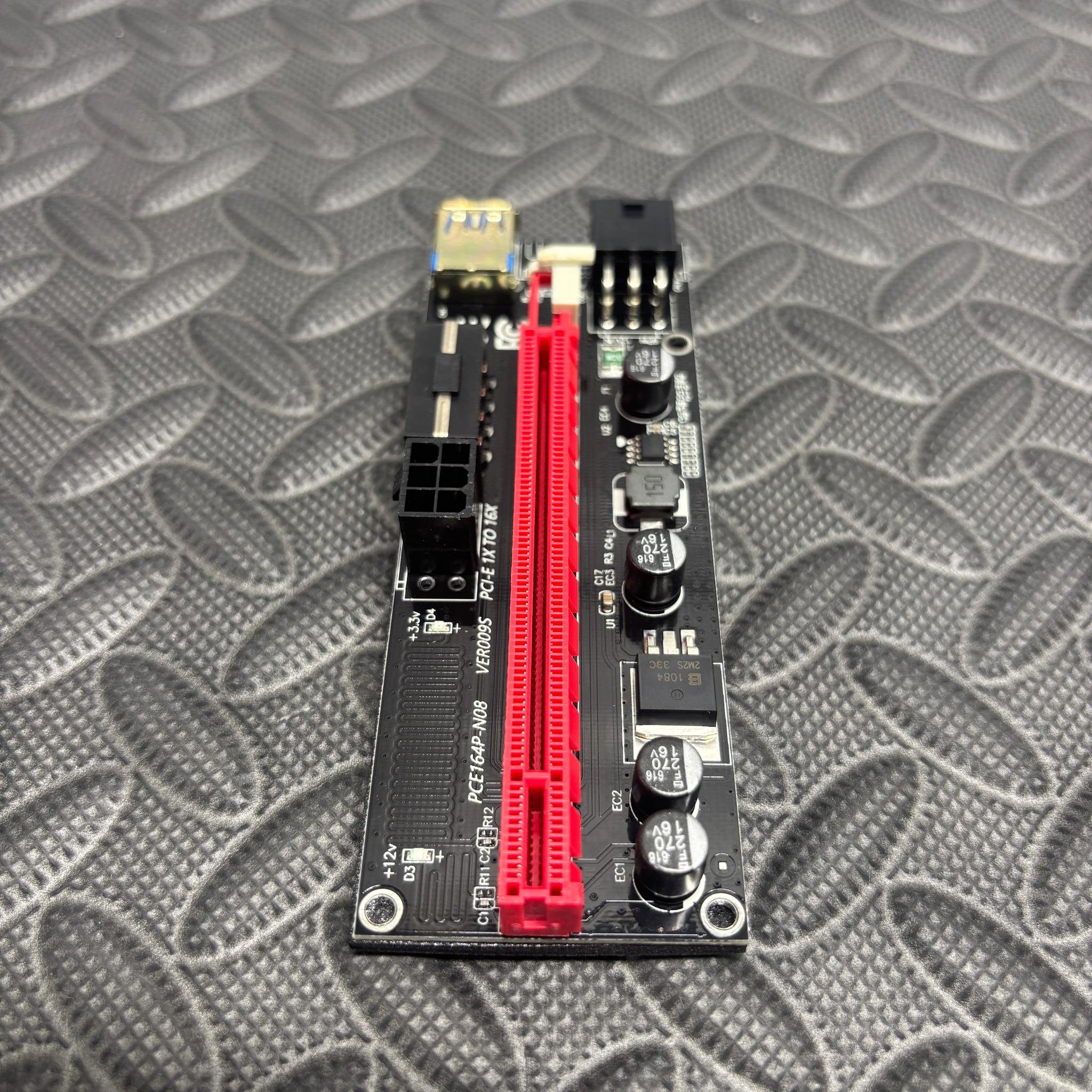 PCIe x1 to x16 USB GPU Riser Card Kit PCI-E Mining Adapter Powered Riser