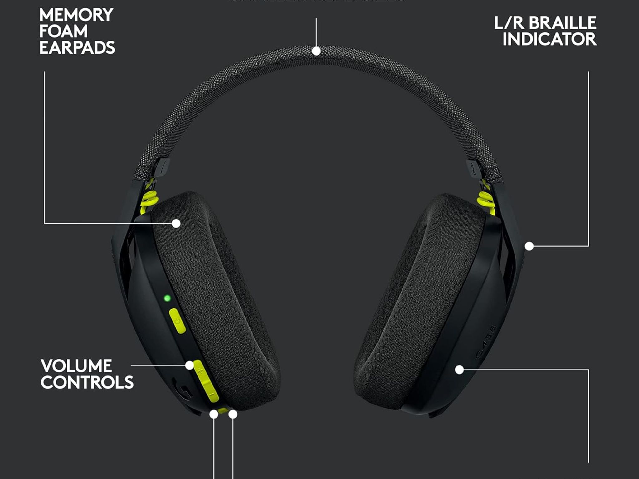 Logitech G435 LIGHTSPEED Wireless Bluetooth Gaming Headset - Black/Yellow - New