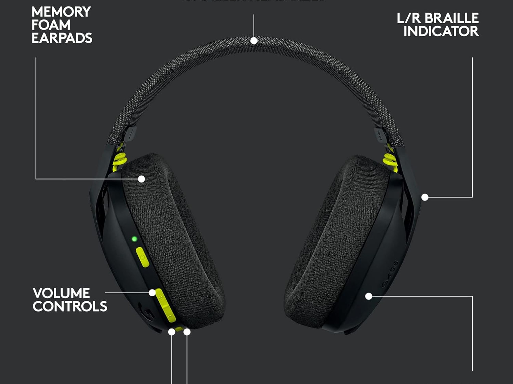 Logitech G435 LIGHTSPEED Wireless Bluetooth Gaming Headset - Black/Yellow - New