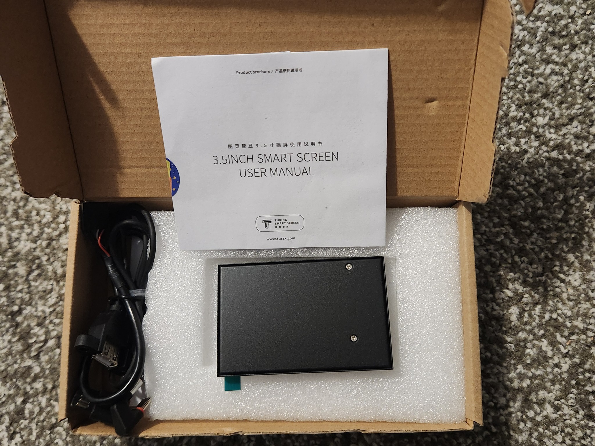 WOWNOVA English Version Computer Temp Monitor, ARGB PC Case Display, IPS USB Mini Screen