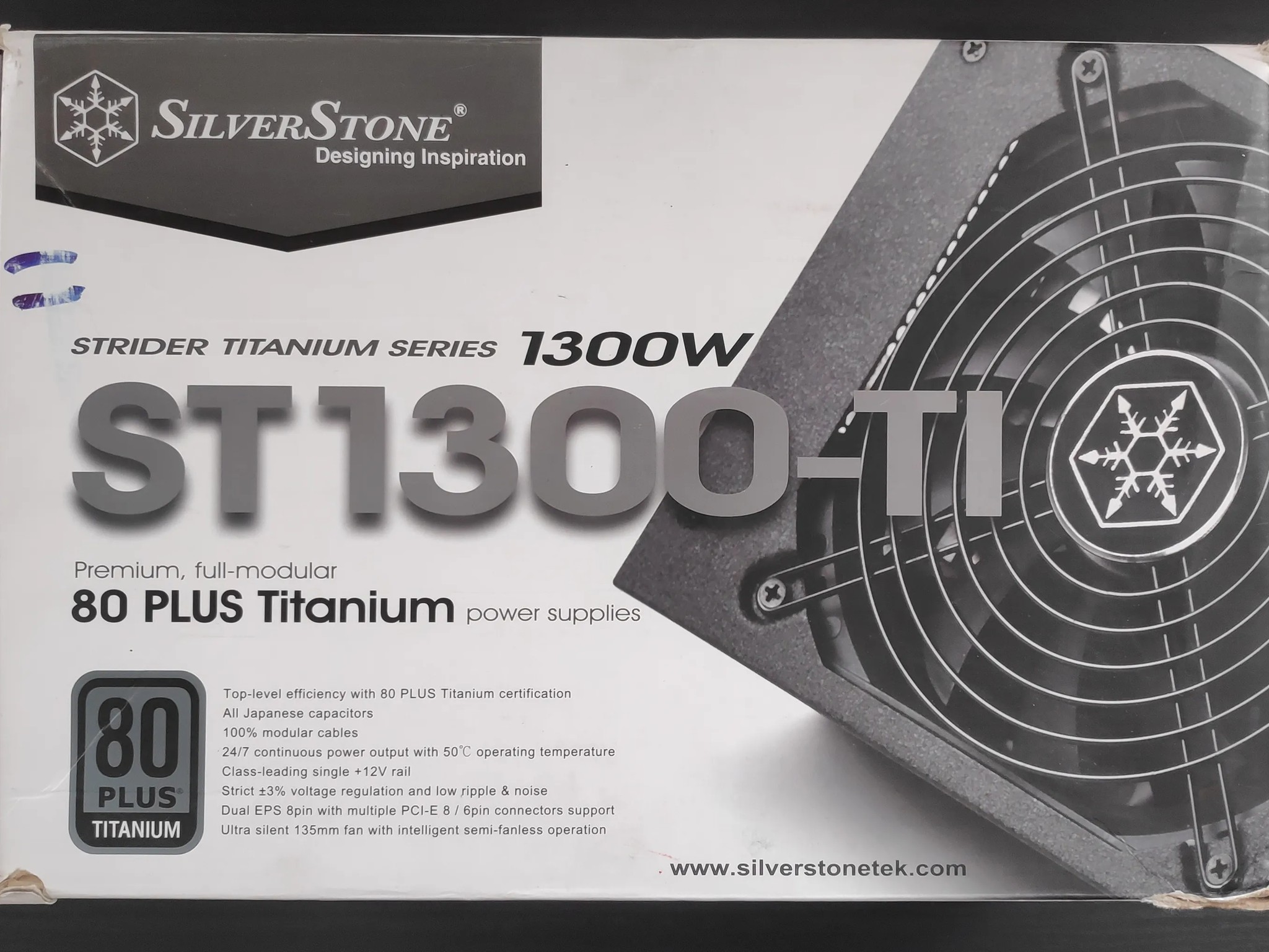 SilverStone Strider ST1300-TI, 1300W, 80 Plus Titanium Certified Fully Modular Power Supply