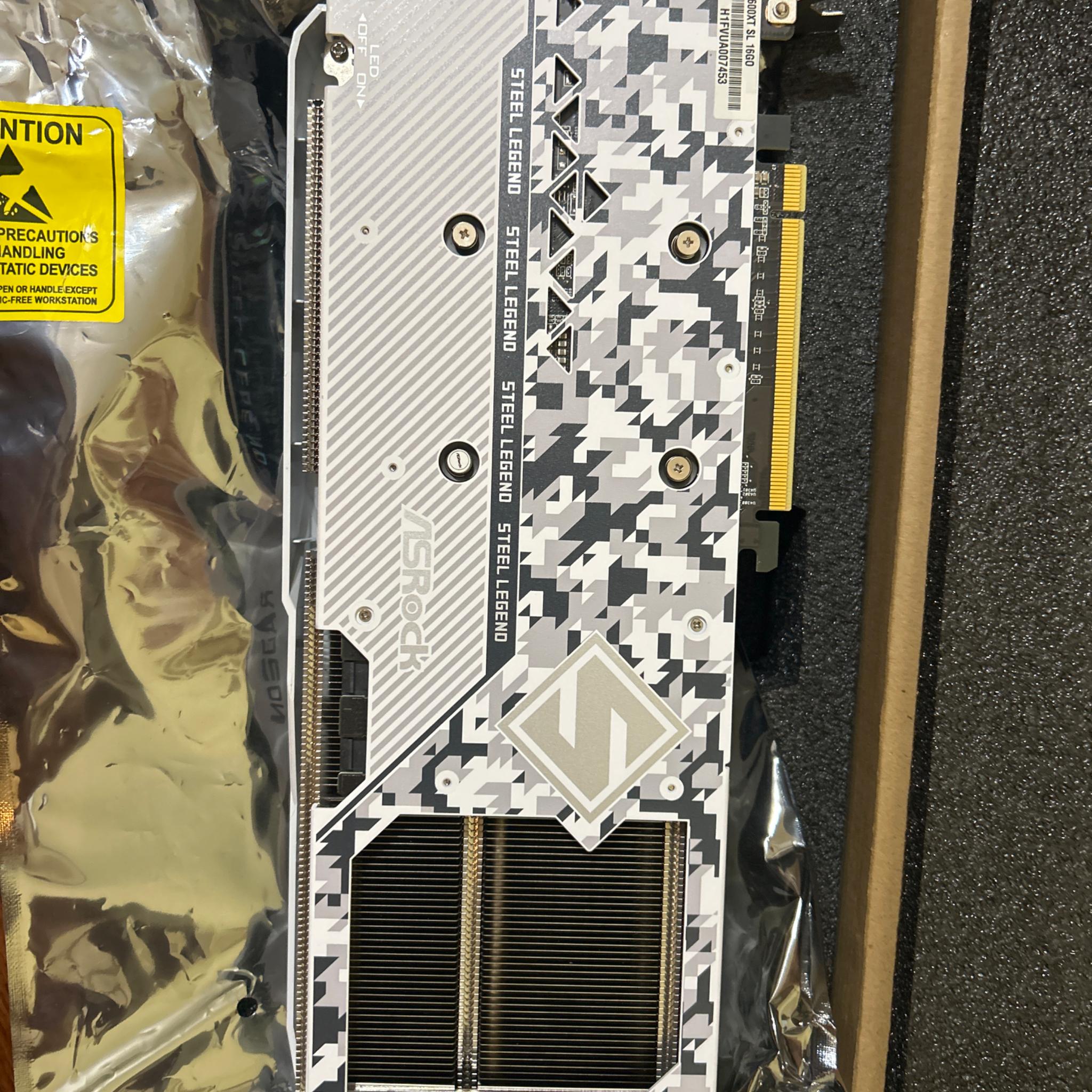 ASRock AMD Radeon RX 7600 XT Steel Legend RGB Overclocked Triple Fan 16GB GDDR6 PCIe 4.0 GPU