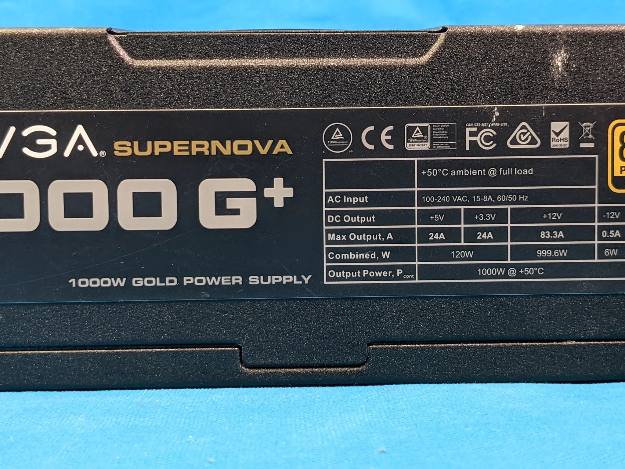 EVGA SuperNOVA 1000 G+ 1000W 80+ Gold Fully-Modular ATX Desktop PSU - 4266646745