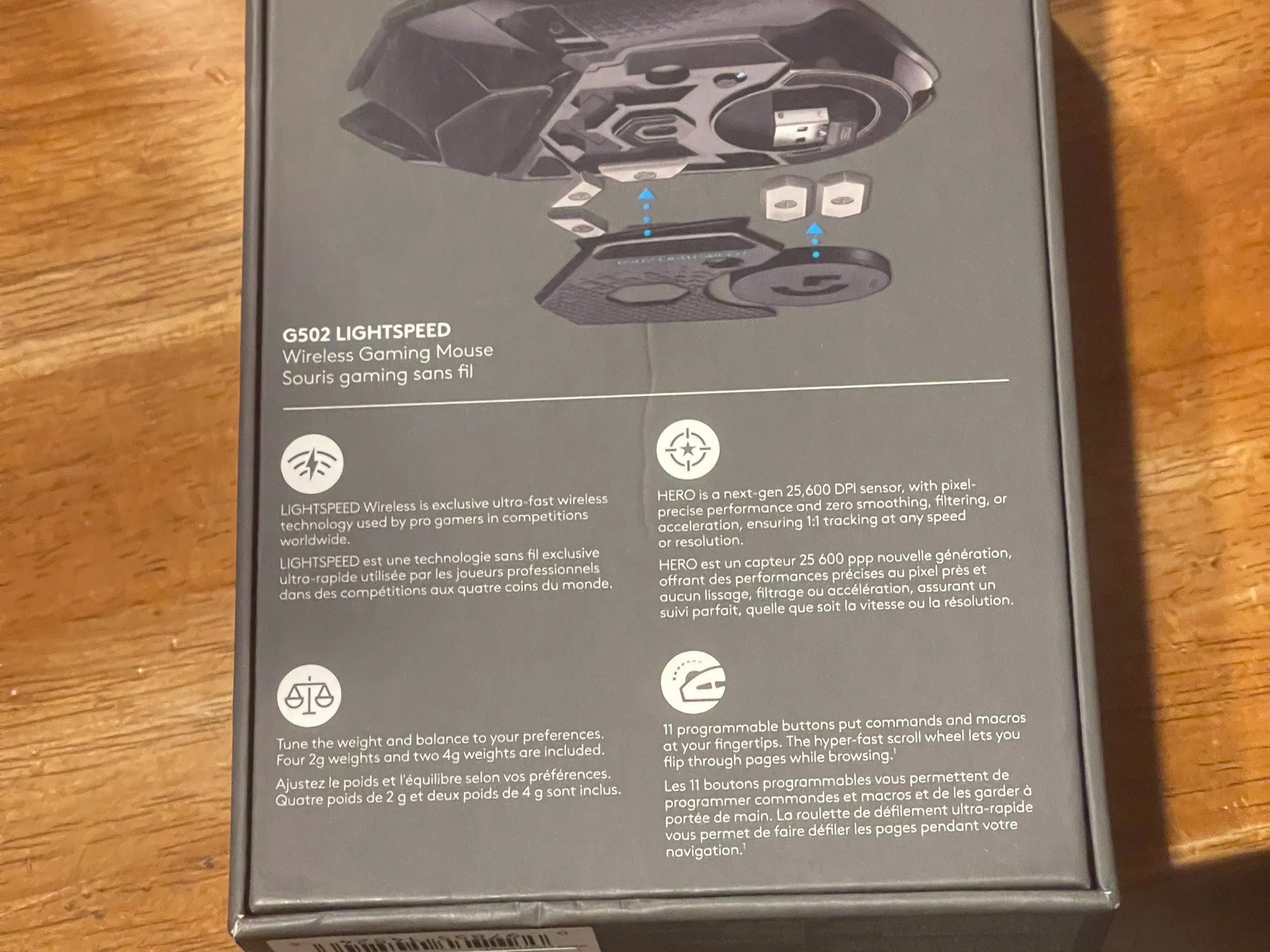 Logitech g502 lightspeed wireless optical mouse