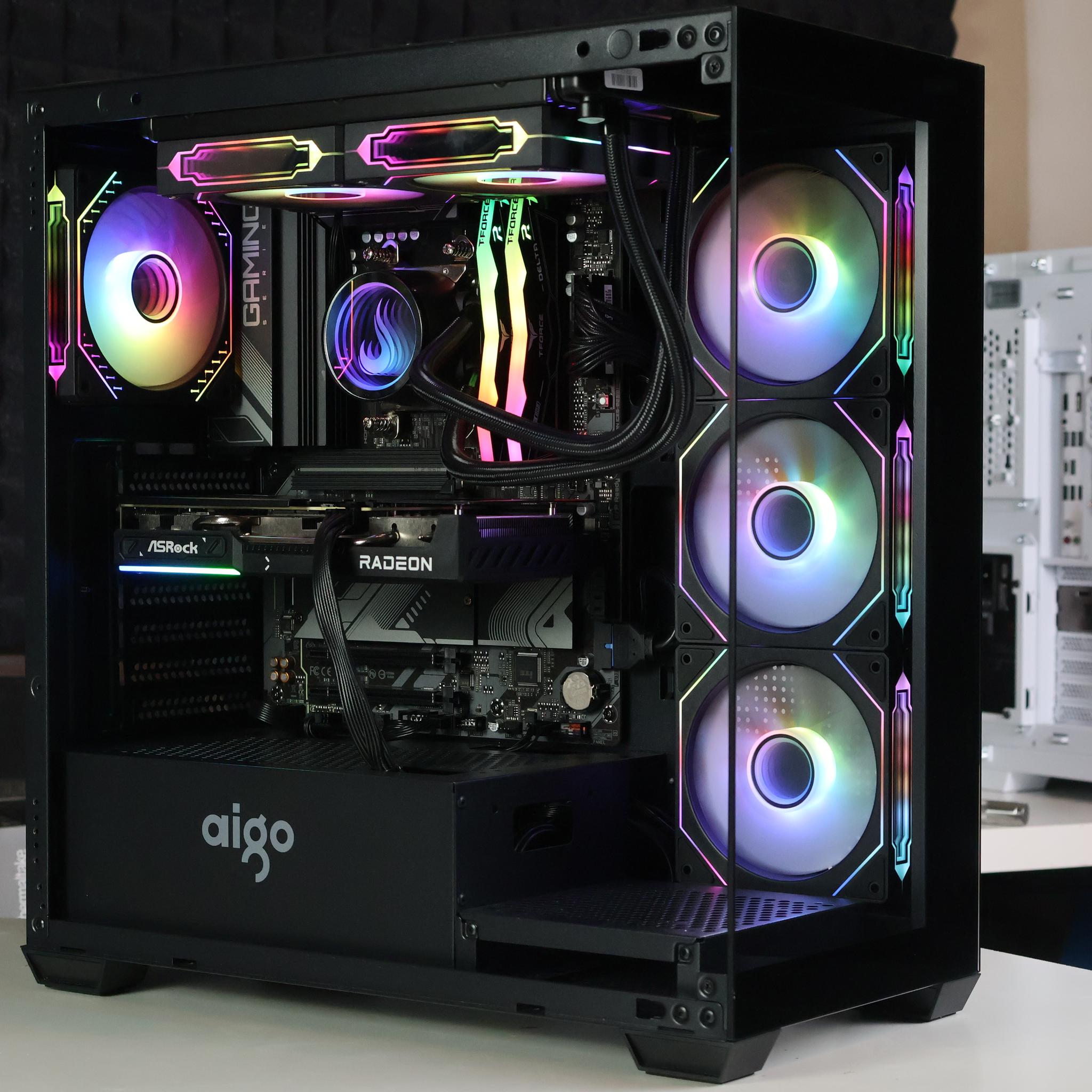 ⚫ Ryzen 7 7700/RX 9060XT 16GB Gaming/Streaming PC ⚫