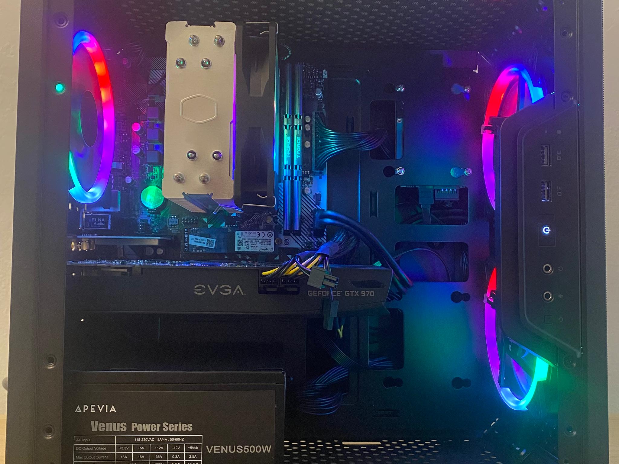 Gaming PC - GTX 970, Ryzen 7 2700X, M.2 SSD, HDD, 16GB DDR4, Windows 10, RGB, WiFi