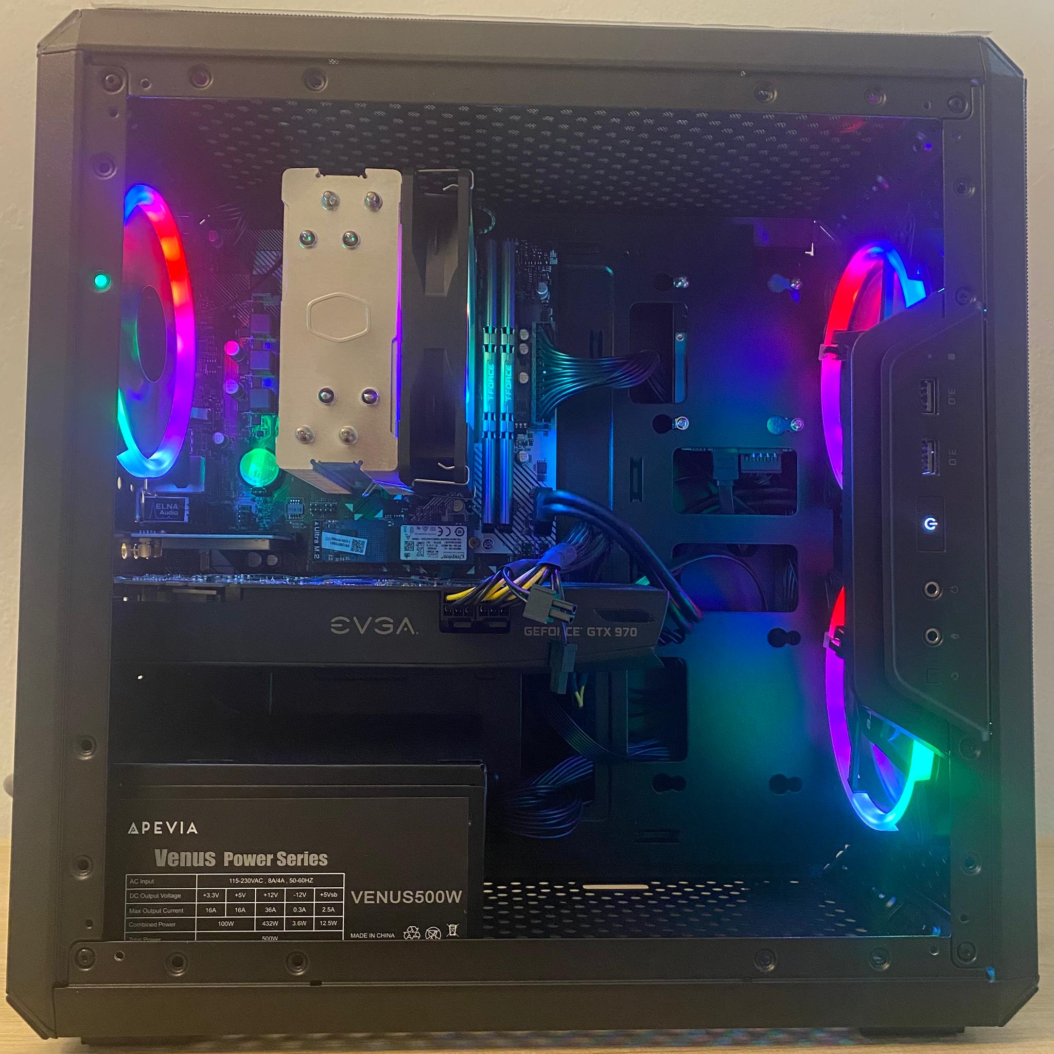 Gaming PC - GTX 970, Ryzen 7 2700X, M.2 SSD, HDD, 16GB DDR4, Windows 10, RGB, WiFi