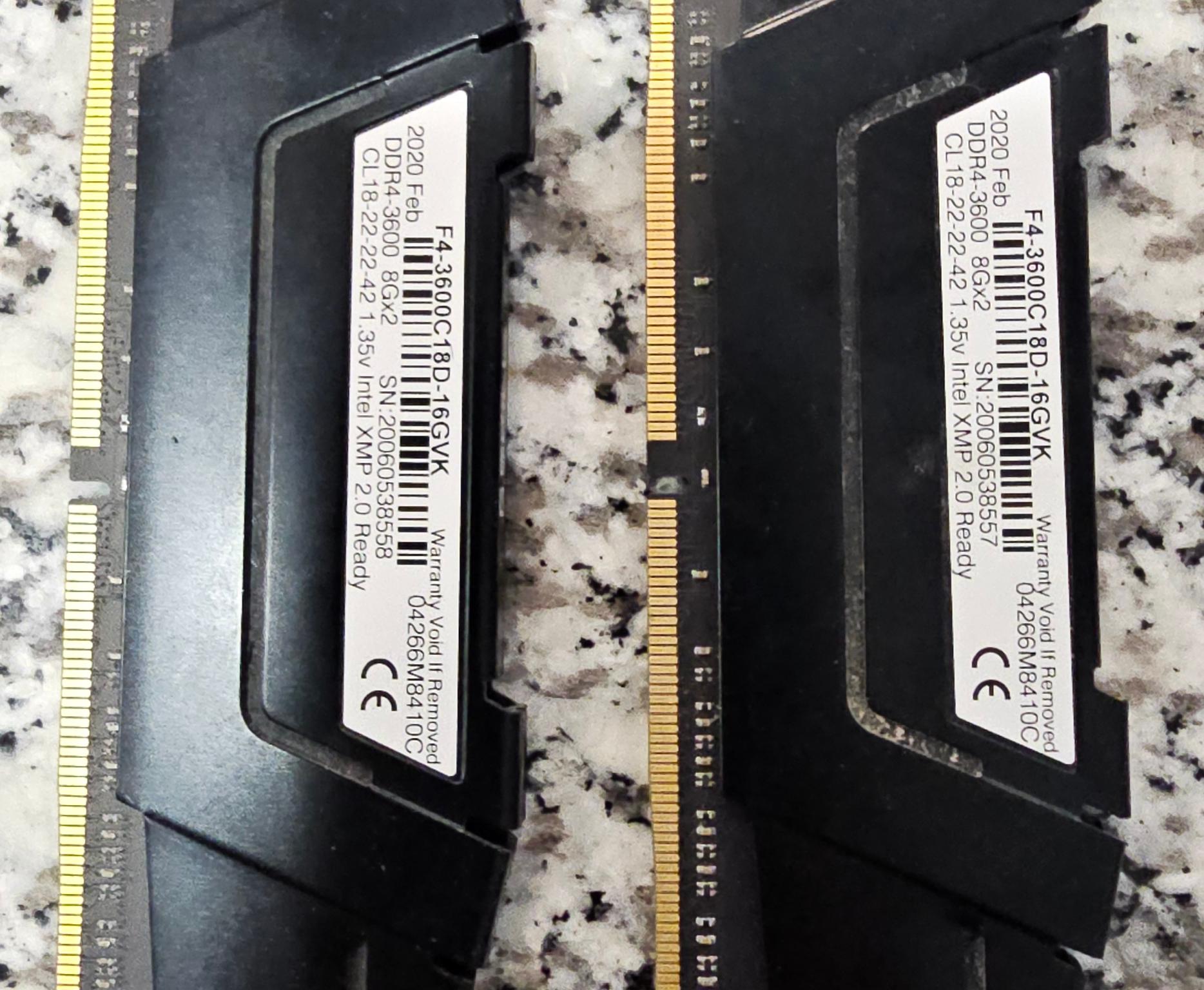 G.Skill Ripjaws (2x8) 16gb DDR4 3600mhz CL18