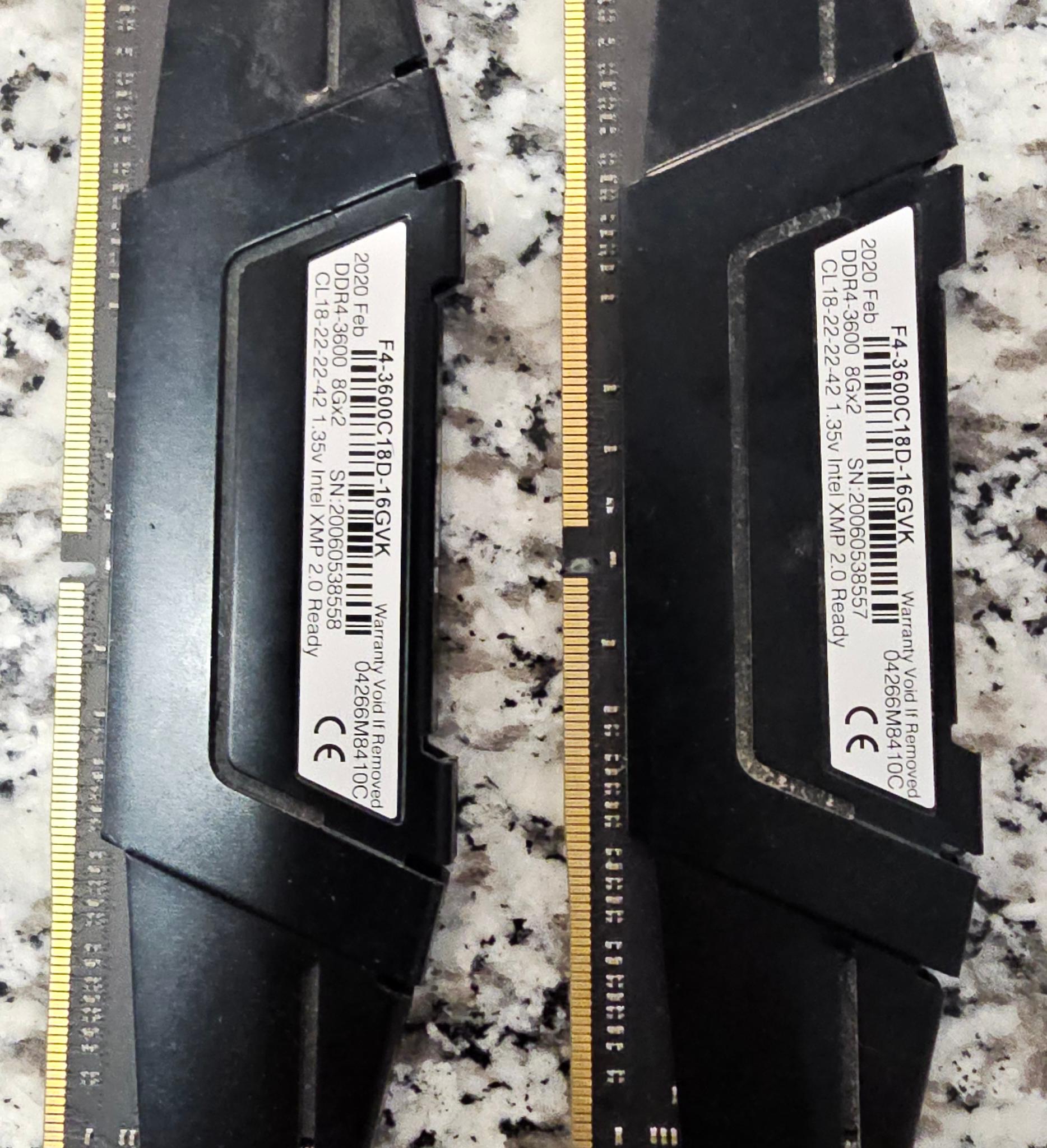 G.Skill Ripjaws (2x8) 16gb DDR4 3600mhz CL18