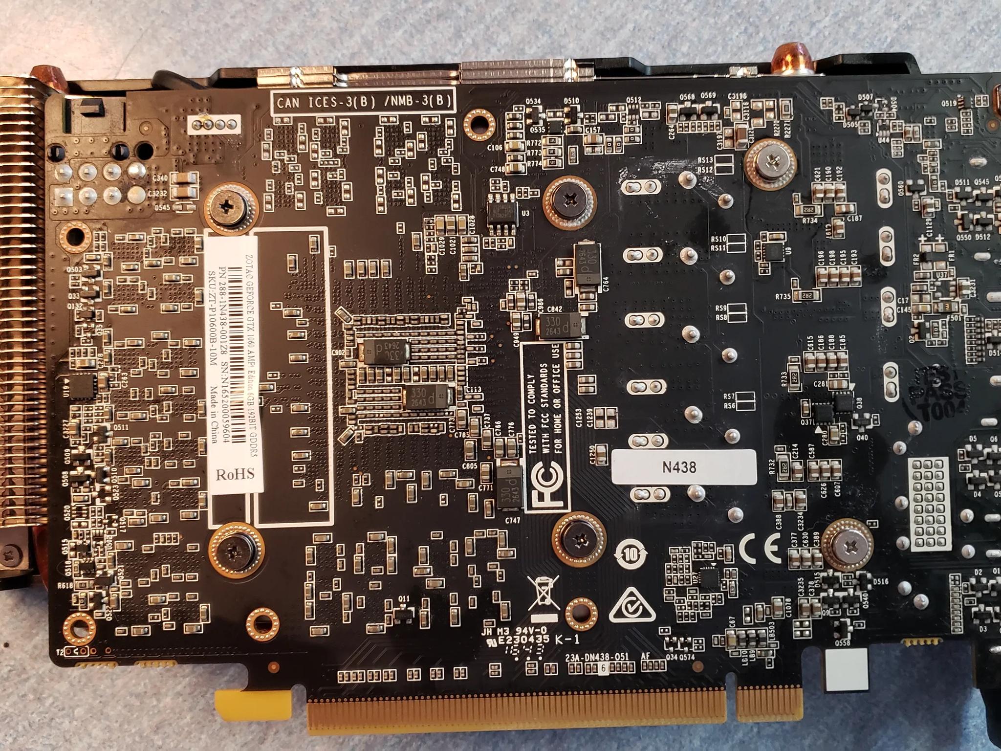 Zotac Amp! Edition GTX 1060 graphics card