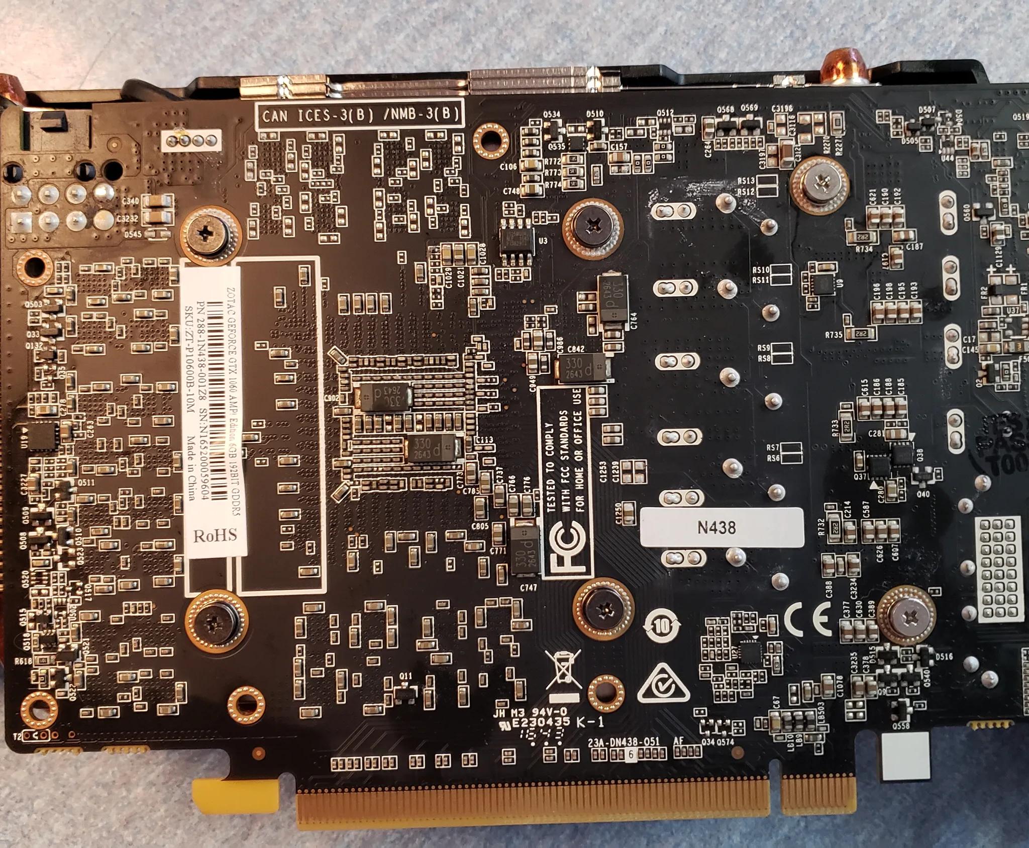 Zotac Amp! Edition GTX 1060 graphics card