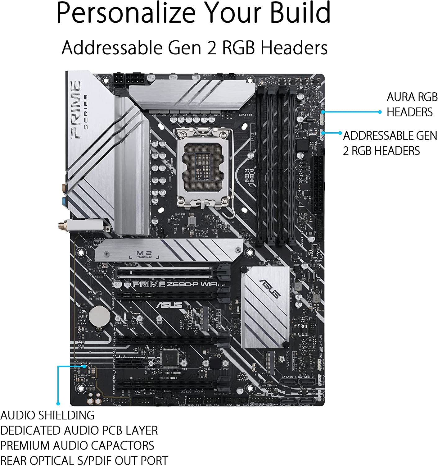 ASUS PRIME Z690-P WIFI Intel Z690 LGA 1700 ATX DDR5 Desktop Motherboard