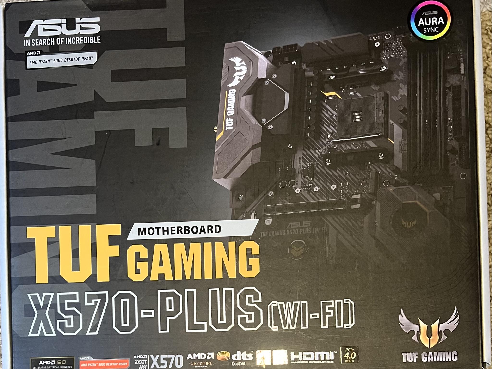 ASUS AM4 TUF Gaming X570-Plus (Wi-Fi) AM4 Zen 3 Ryzen 5000 & 3rd Gen Ryzen ATX MOBO