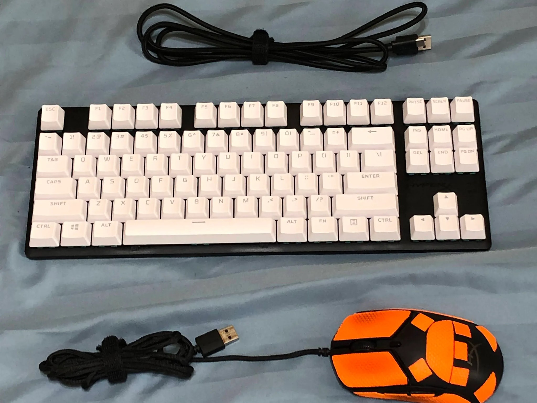 HyperX Bundle (TKL Keyboard With Aqua Tactile, Extra Keycaps, & Wired PulseFire Haste 2 Mouse)