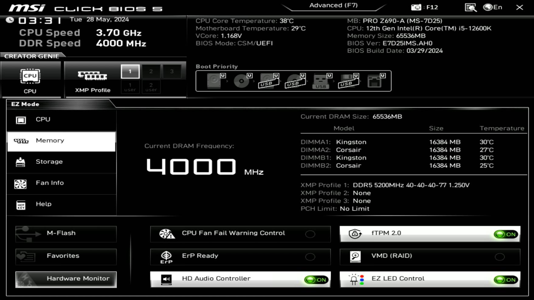 MSI PRO Z690-A DDR5 Motherboard ready for Intel 14th, 13th, 12th Gen