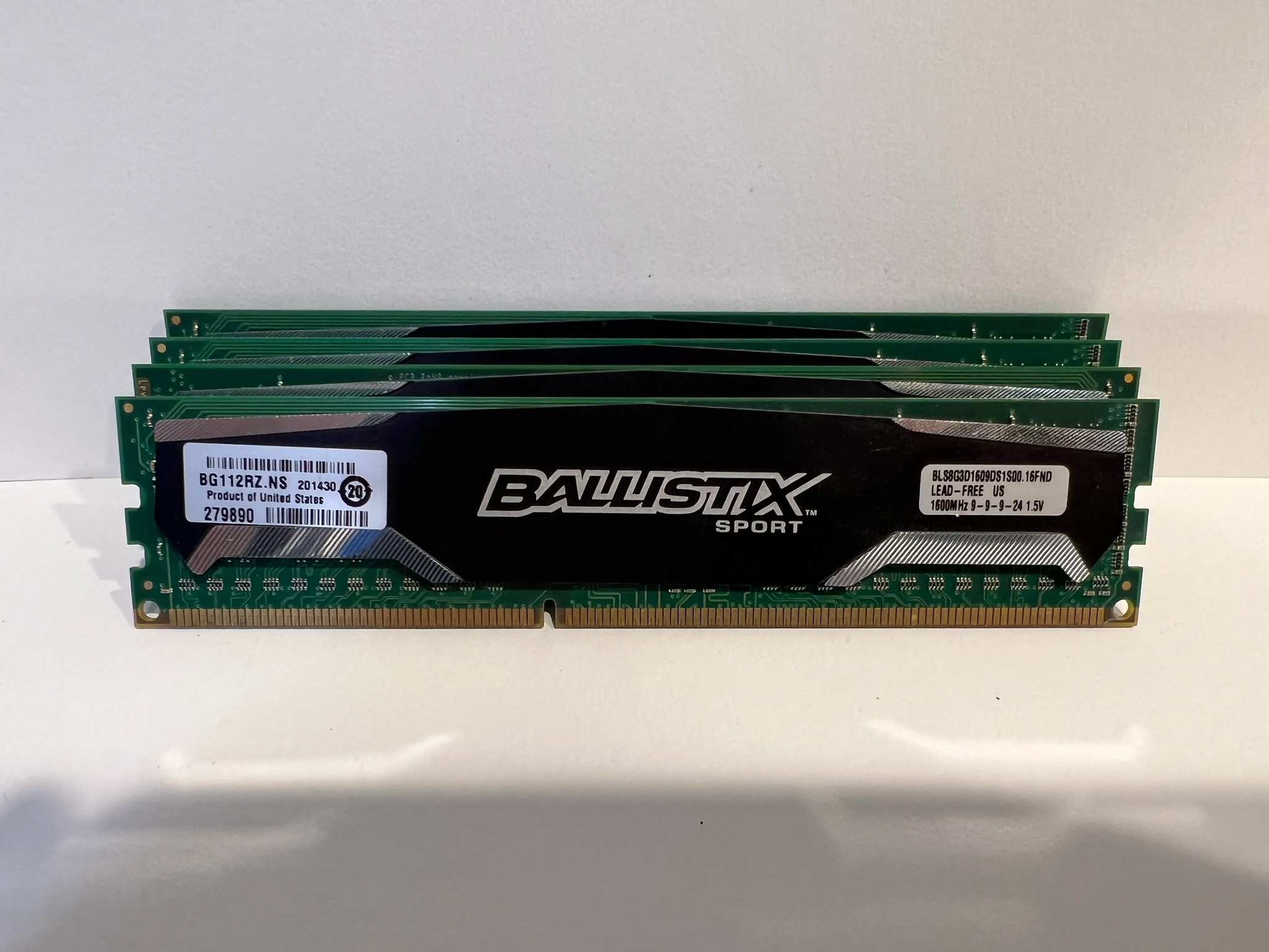 16GB (2x8 GB) DDR3 RAM - Ballistix Sport RAM - 1600 MHz