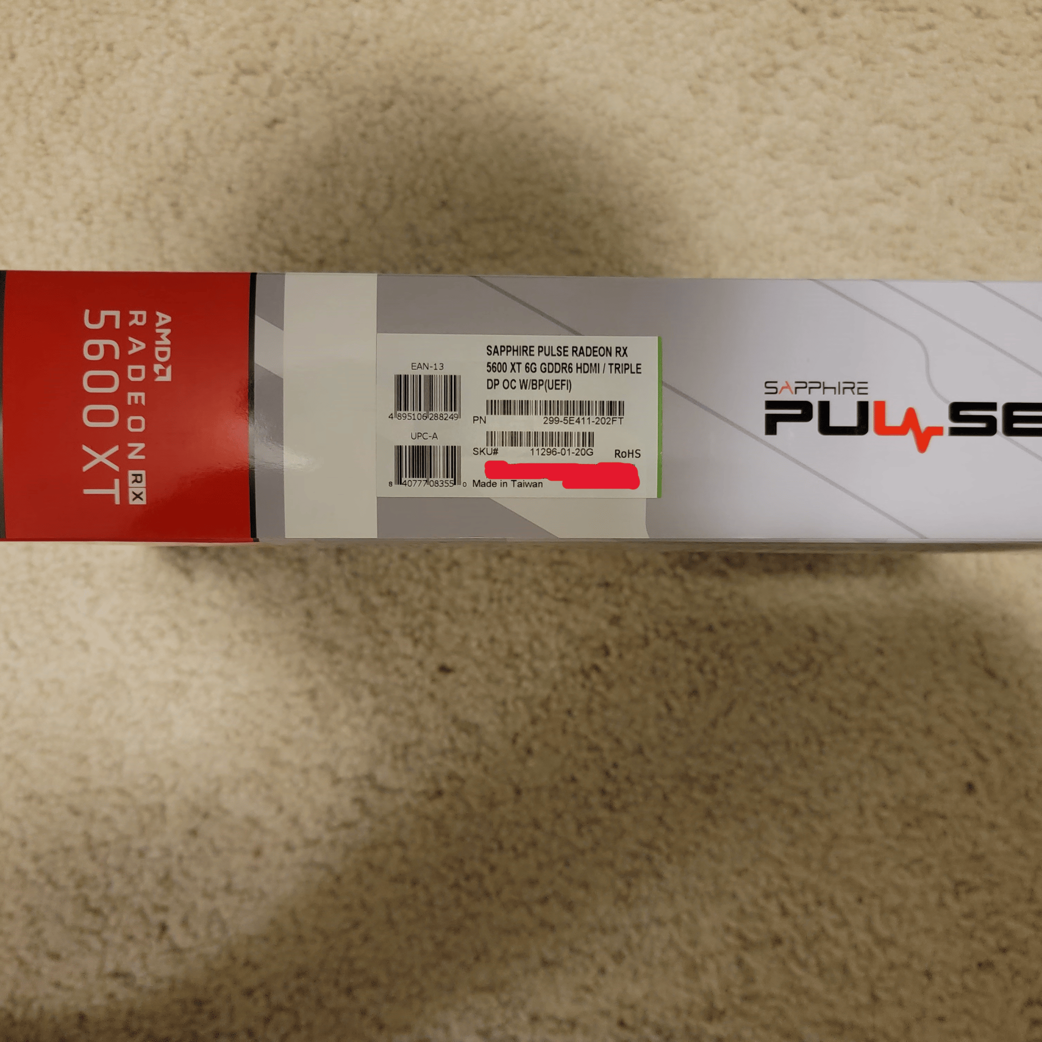 Sapphire Pulse RX 5600 XT 6GB GDDR6 Graphics Card Like New With Original Box